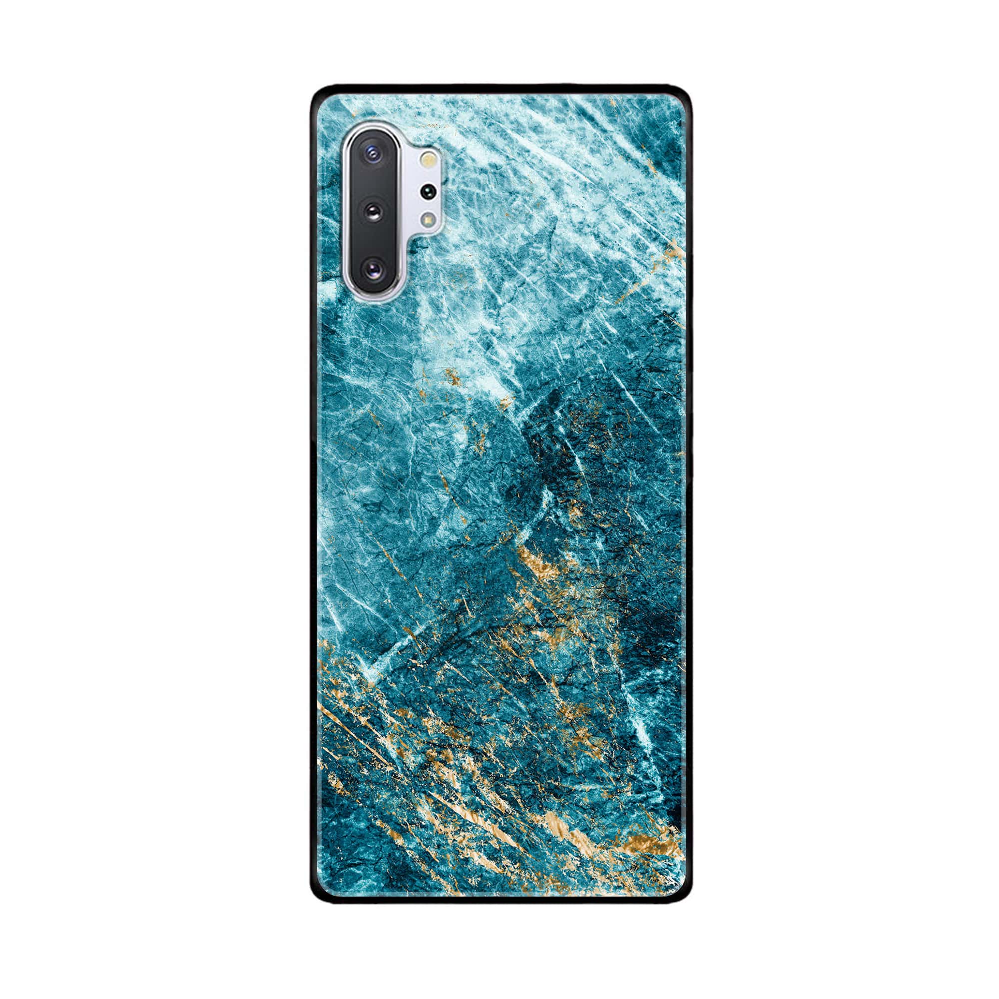 Galaxy Note 10 Pro/Plus - Blue Marble Series V 2.0 - Premium Printed Glass soft Bumper shock Proof Case