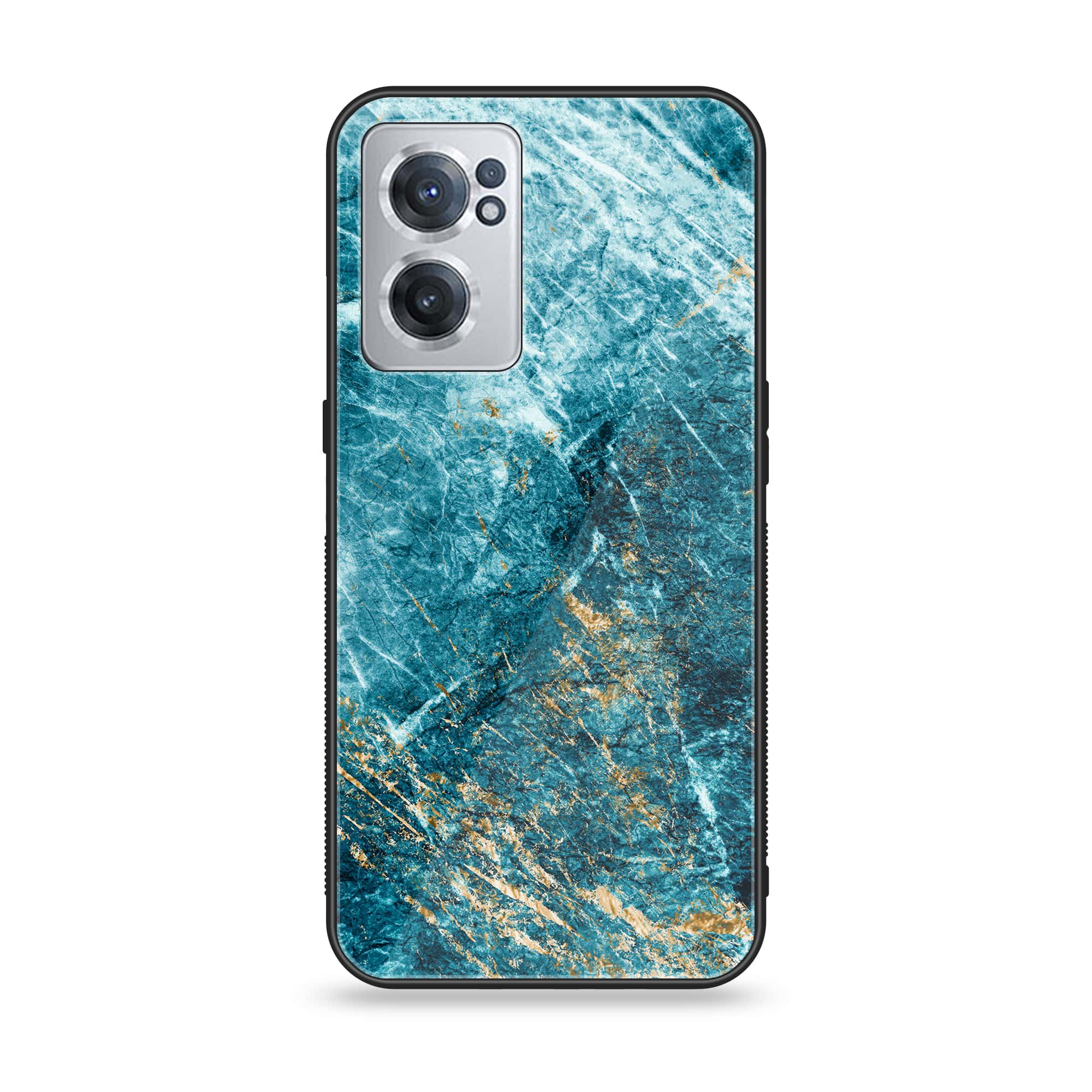 OnePlus Nord CE 2 5G - Blue Marble Series V 2.0 - Premium Printed Glass soft Bumper shock Proof Case