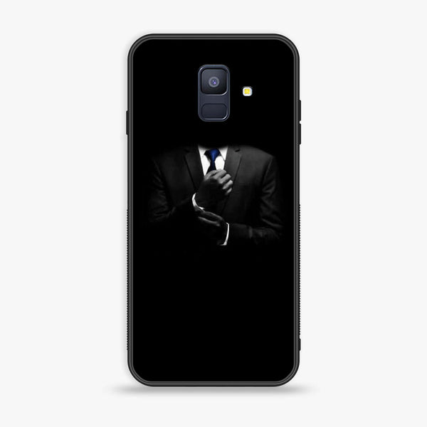 Samsung Galaxy A6 (2018) - Black Art Series - Premium Printed Glass soft Bumper shock Proof Case