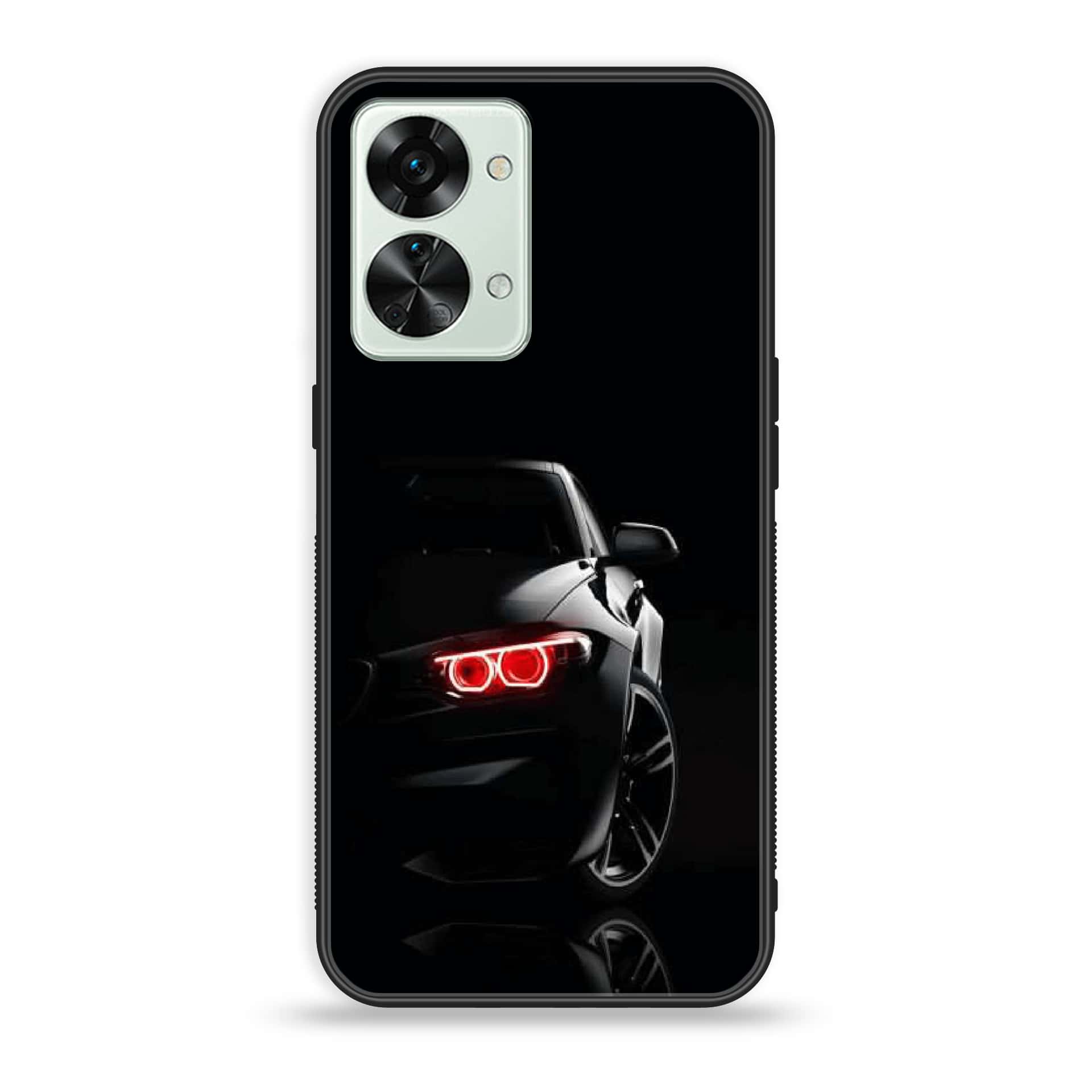OnePlus Nord 2T 5G Black Art Series Premium Printed Glass soft Bumper shock Proof Case