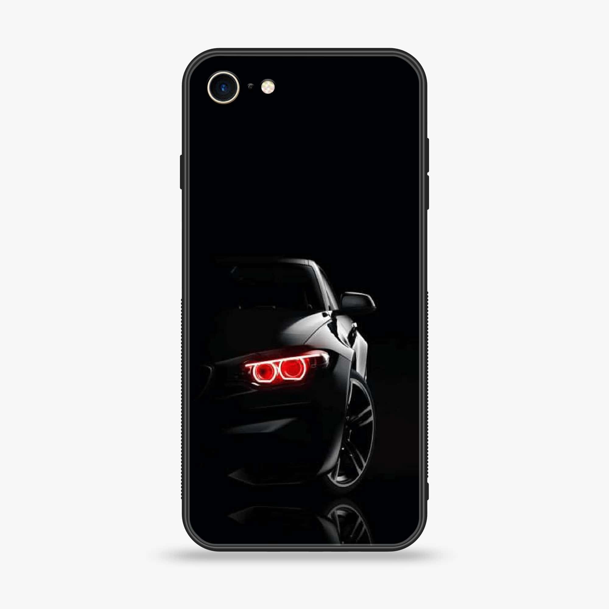 iPhone 7 - Black Art  Series - Premium Printed Glass soft Bumper shock Proof Case