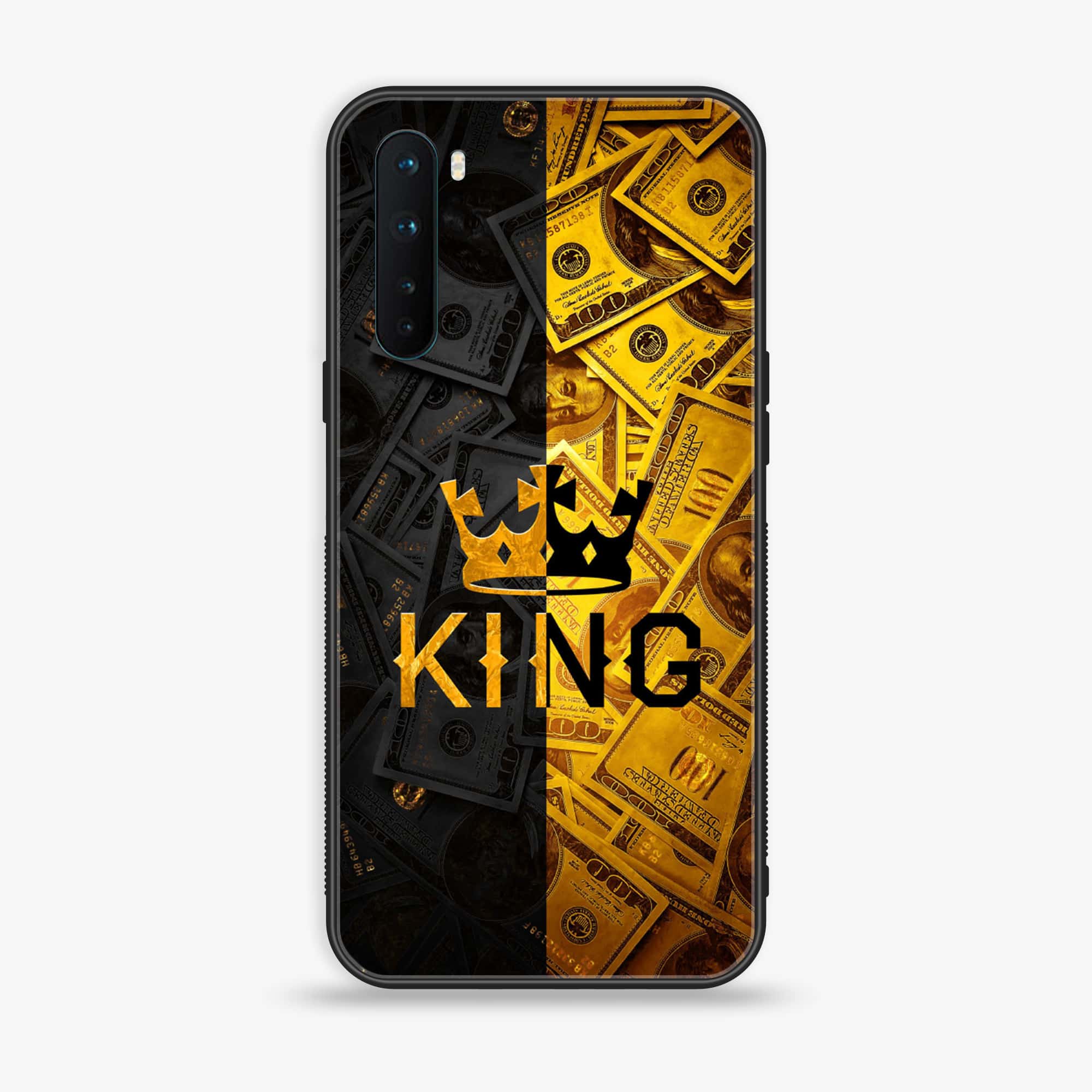 OnePlus Nord - King Series V 2.0 - Premium Printed Glass soft Bumper shock Proof Case
