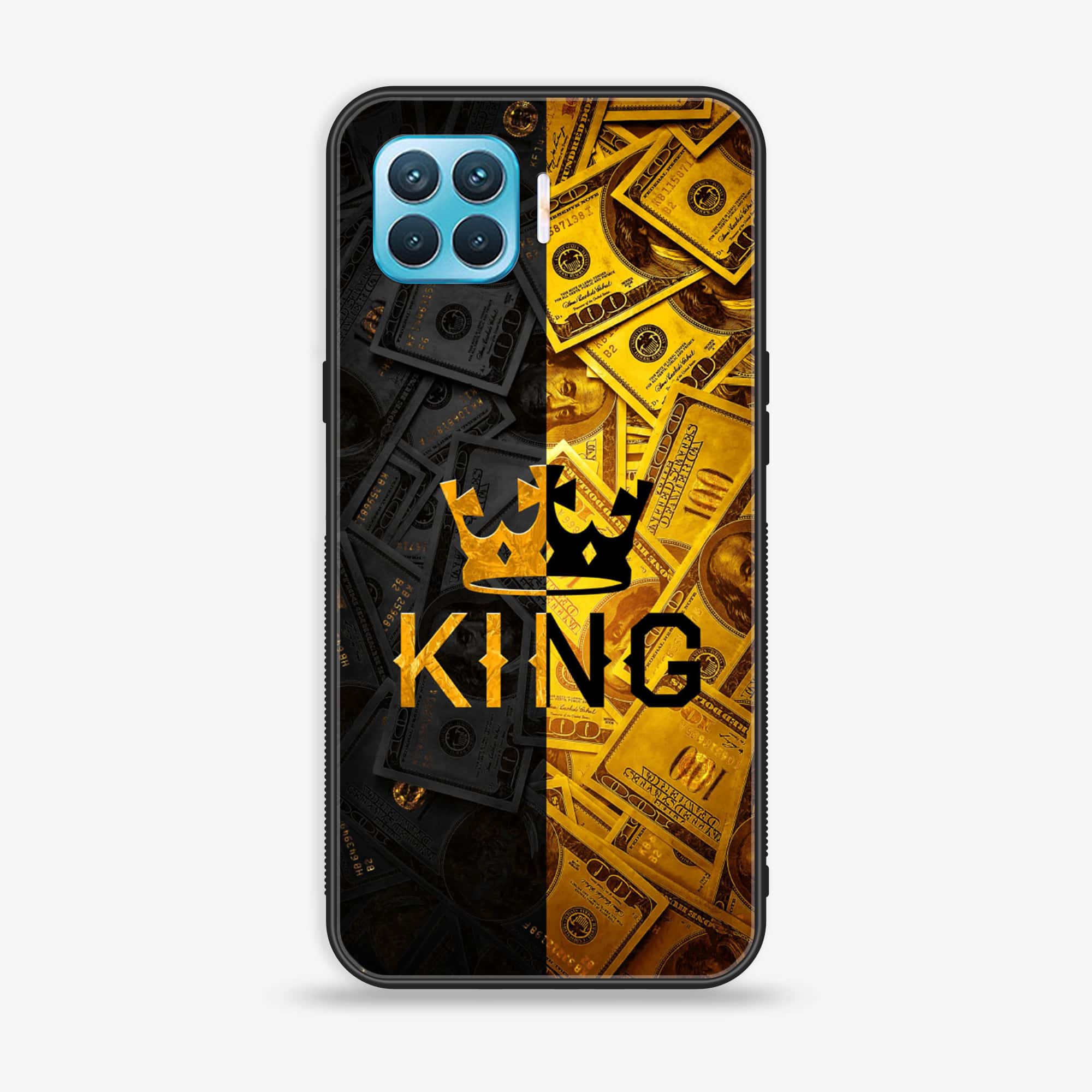 Oppo A93 4G - King Series V 2.0 - Premium Printed Glass soft Bumper shock Proof Case