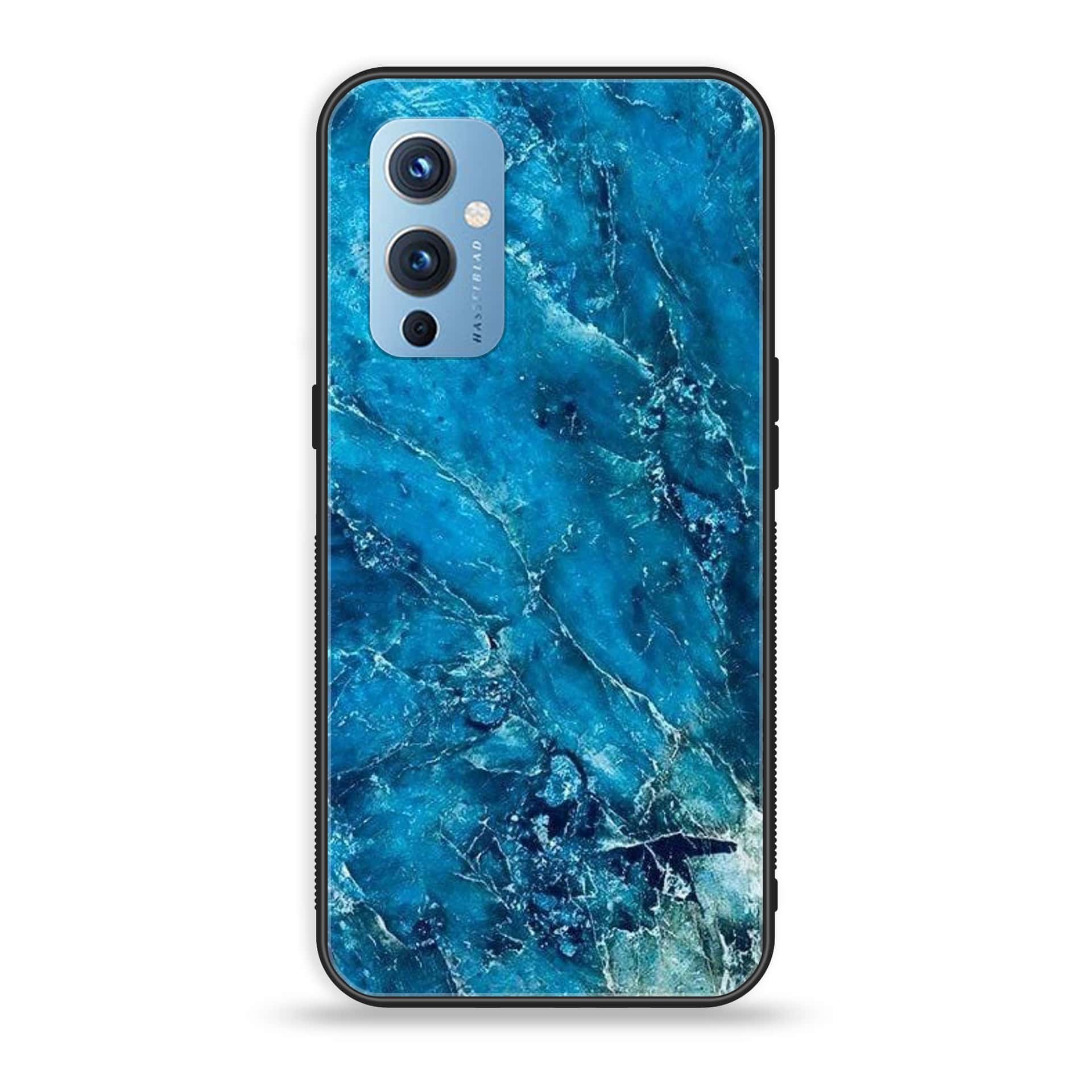 OnePlus 9 - Blue Marble V 2.0 Series - Premium Printed Glass soft Bumper shock Proof Case