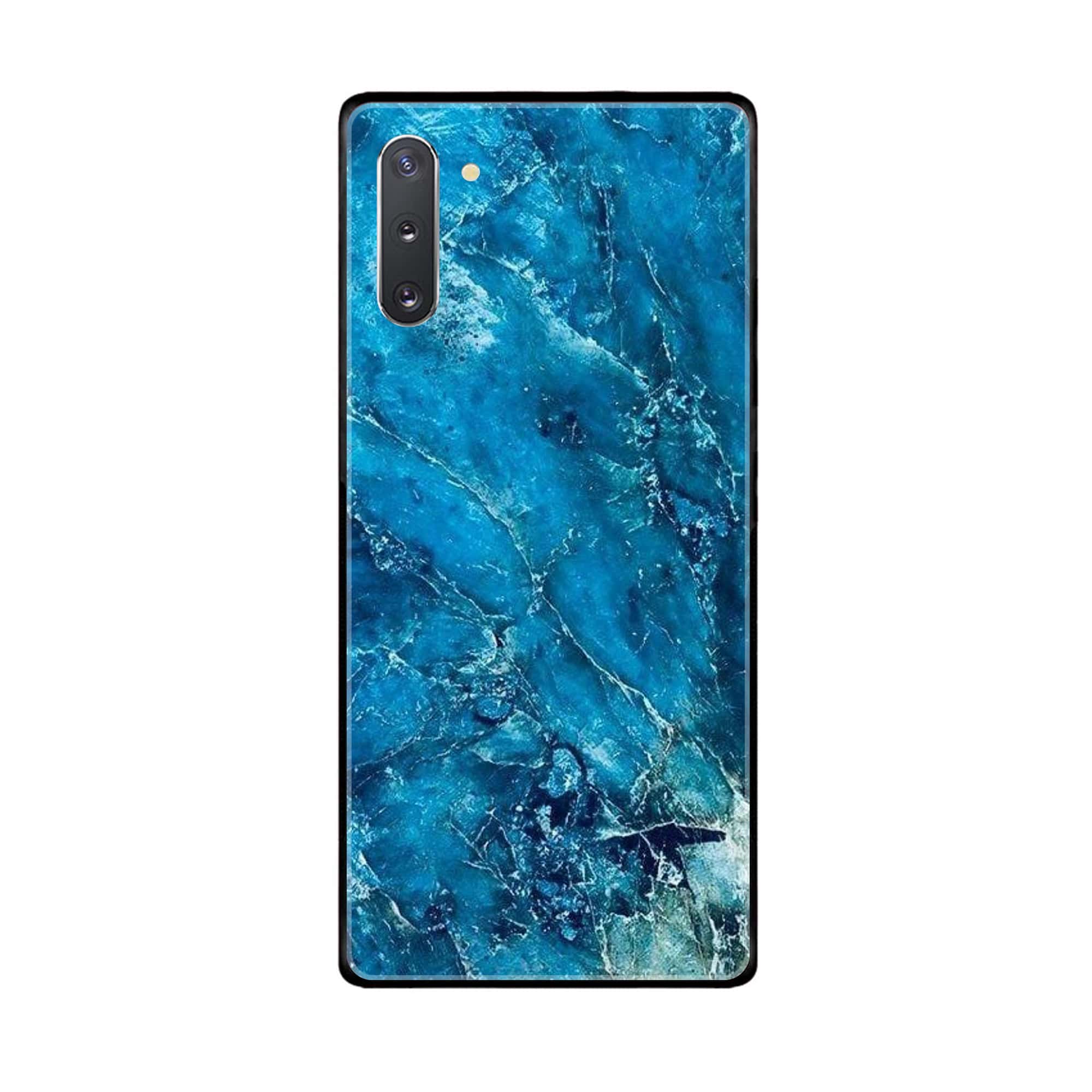 Samsung Galaxy Note 10 5G Blue Marble Series V 2.0 Series Premium Printed Glass soft Bumper shock Proof Case