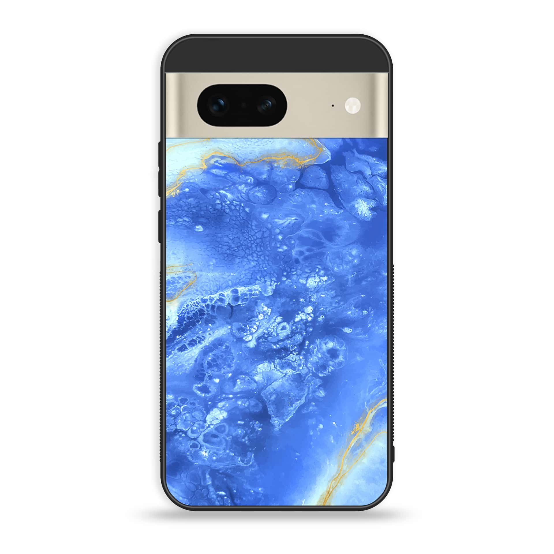Google Pixel 7 - Blue Marble Series V 2.0 - Premium Printed Glass soft Bumper shock Proof Case