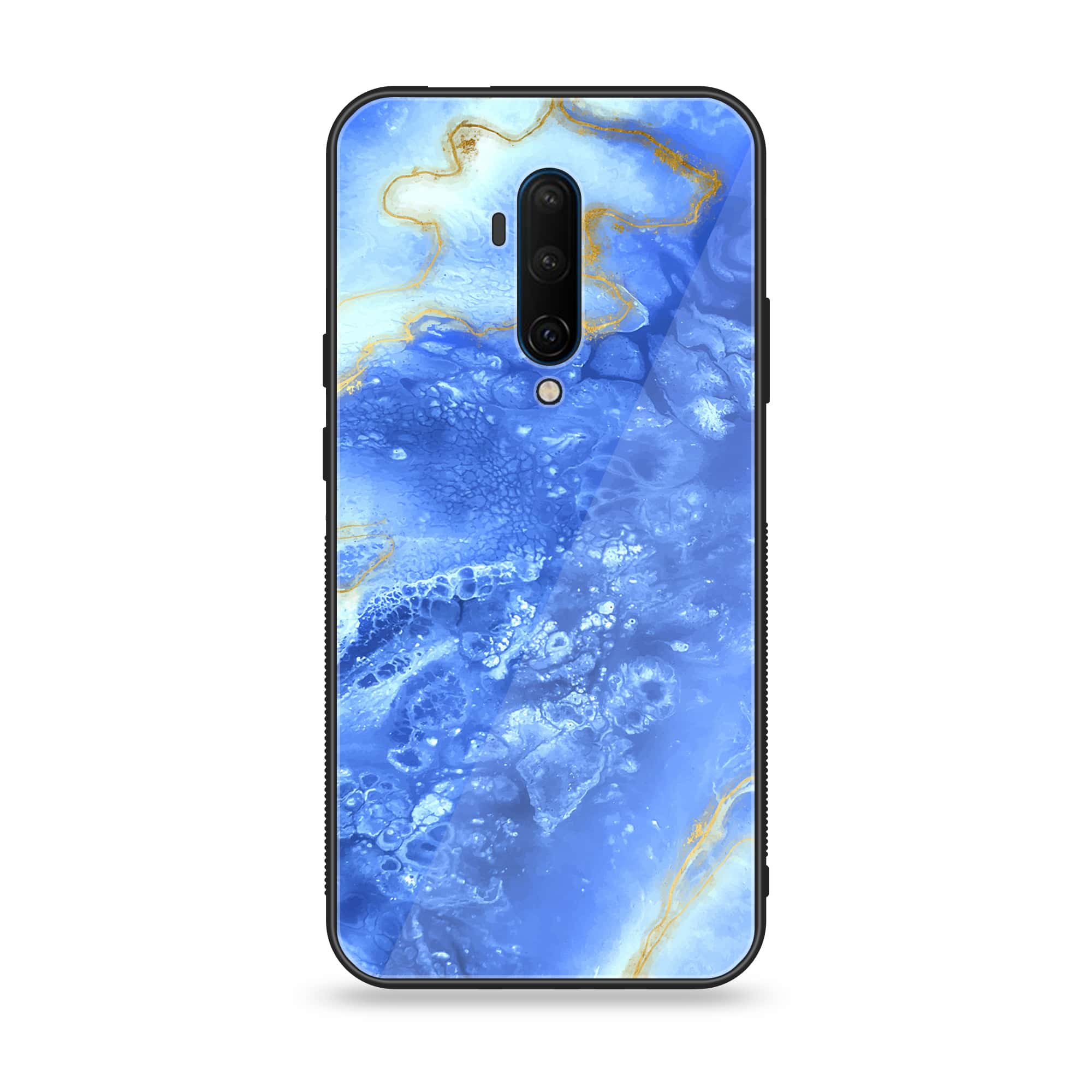 OnePlus 7T Pro - Blue Marble Series V 2.0 - Premium Printed Glass soft Bumper shock Proof Case