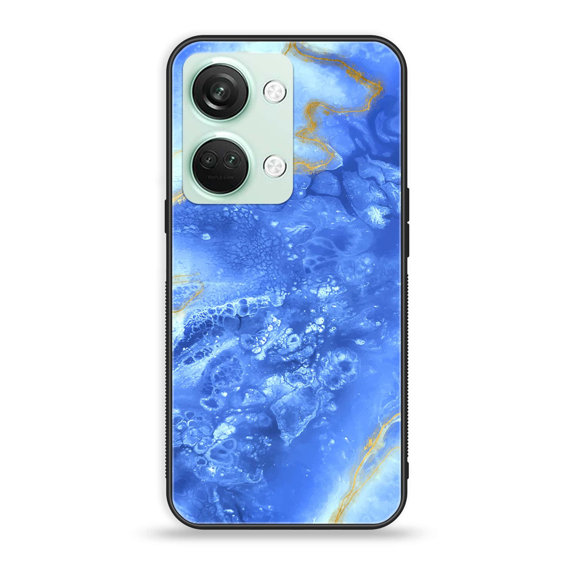 OnePlus Nord 3 5G - Blue Marble Series V 2.0 - Premium Printed Glass soft Bumper shock Proof Case