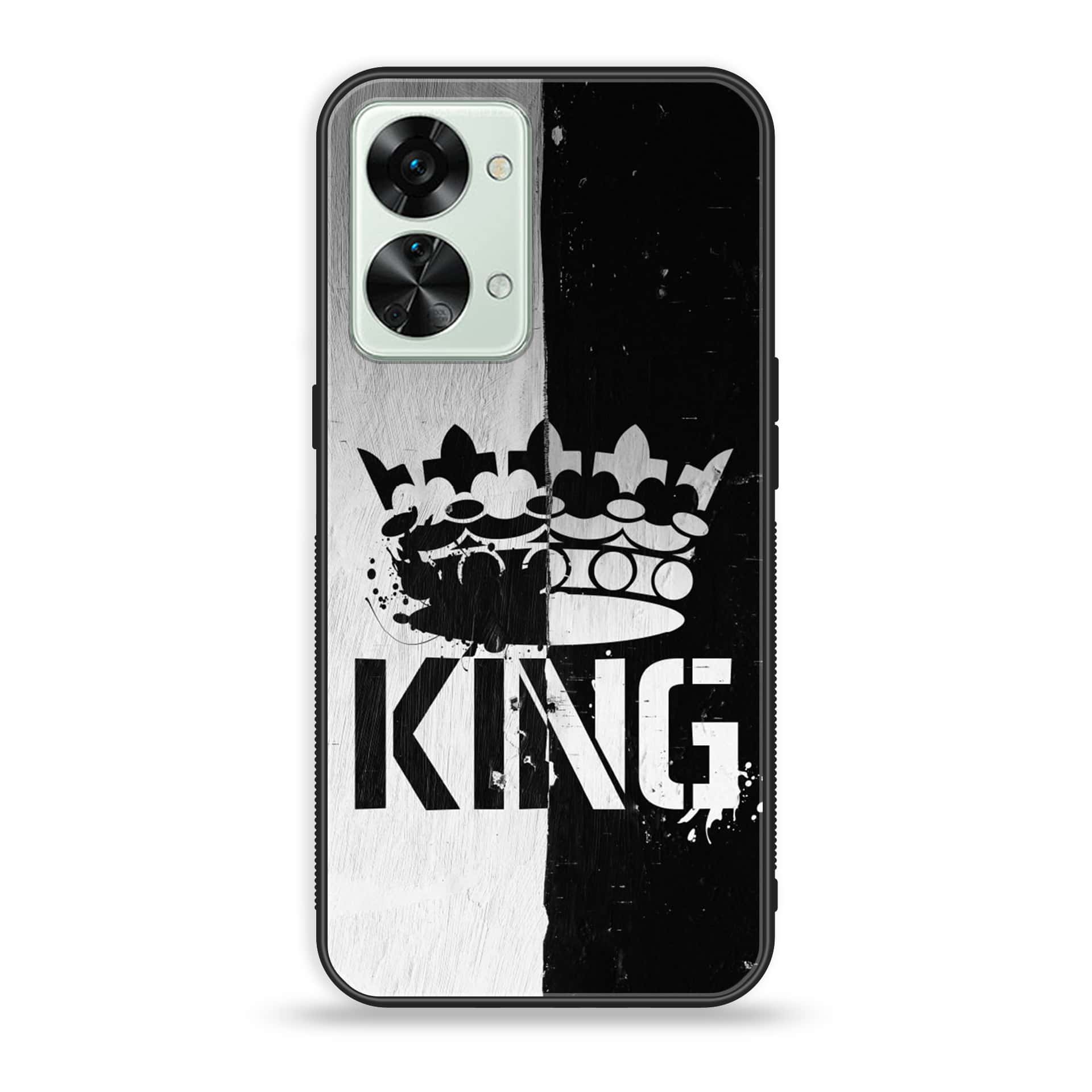 OnePlus Nord 2T 5G King Series V2.0 Series Premium Printed Glass soft Bumper shock Proof Case