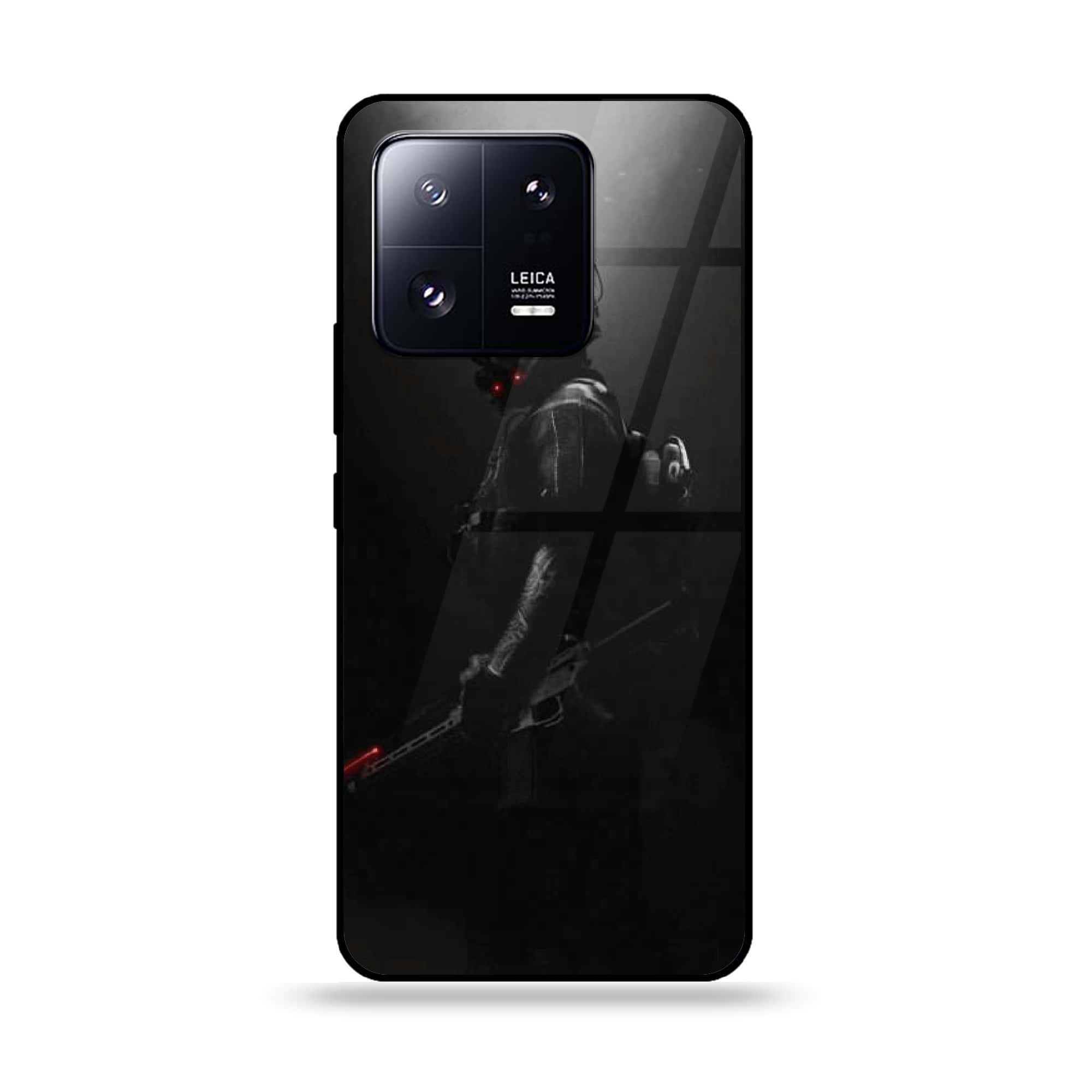 Xiaomi 13 Pro - Black Art Series - Premium Printed Glass soft Bumper shock Proof Case