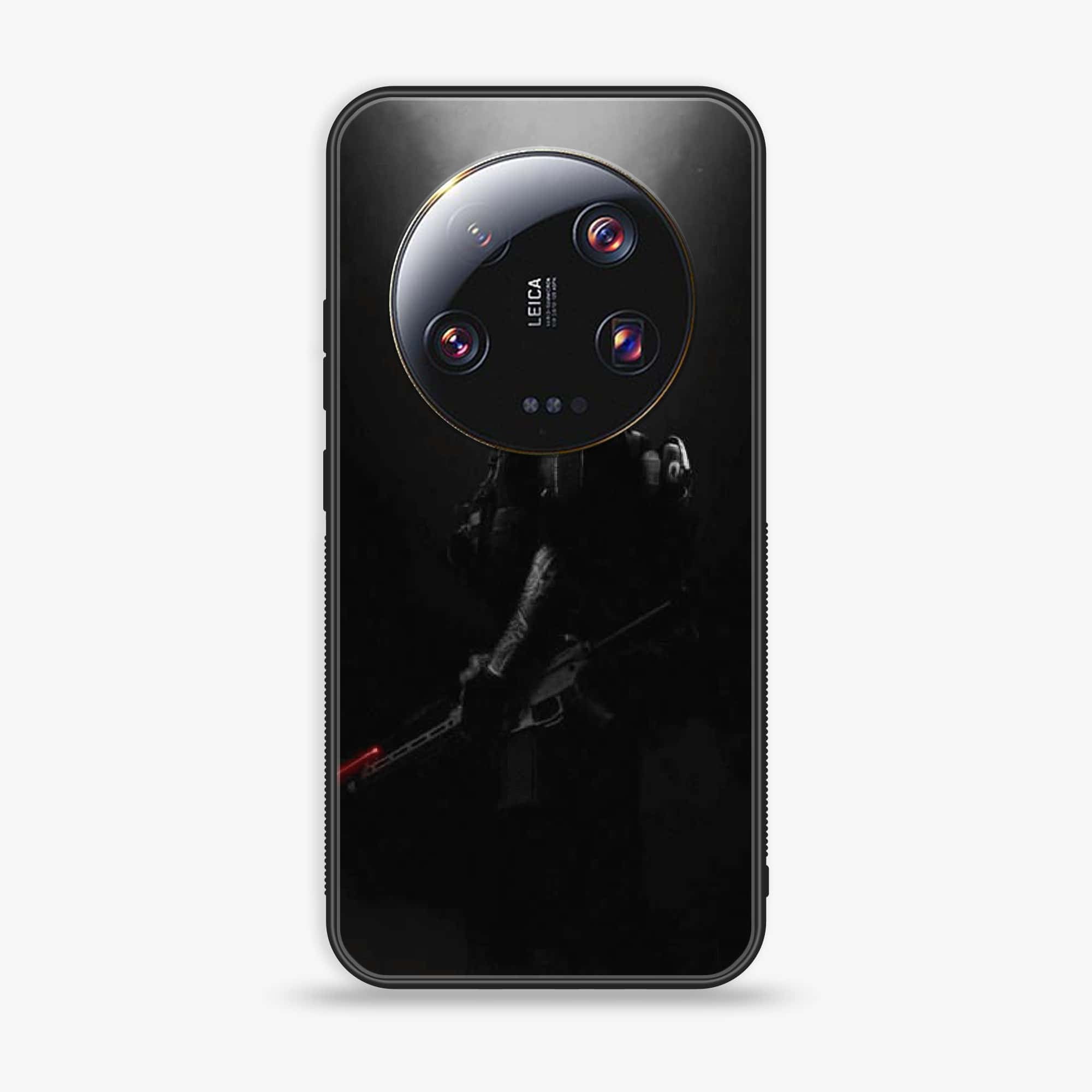 Xiaomi 13 Ultra - Black Art Series - Premium Printed Glass soft Bumper shock Proof Case