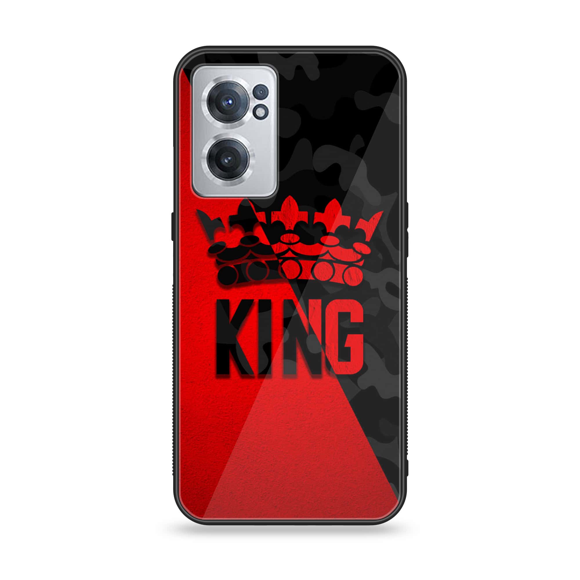 OnePlus Nord CE 2 5G - King Series V 2.0 - Premium Printed Glass soft Bumper shock Proof Case