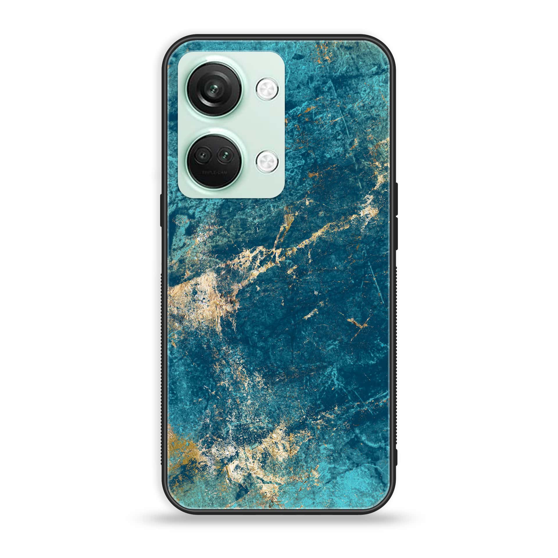 OnePlus Nord 3 5G - Blue Marble Series V 2.0 - Premium Printed Glass soft Bumper shock Proof Case