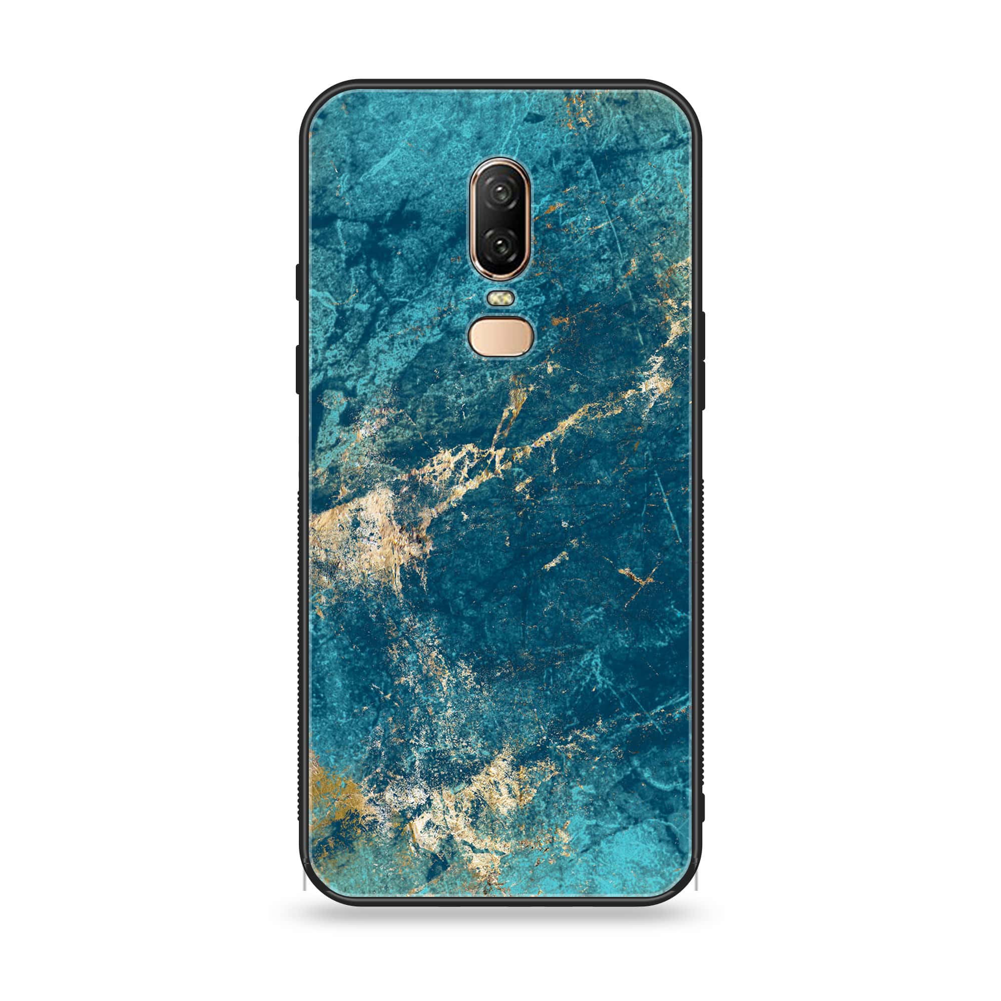 OnePlus 6 - Blue Marble Series V 2.0 - Premium Printed Glass soft Bumper shock Proof Case