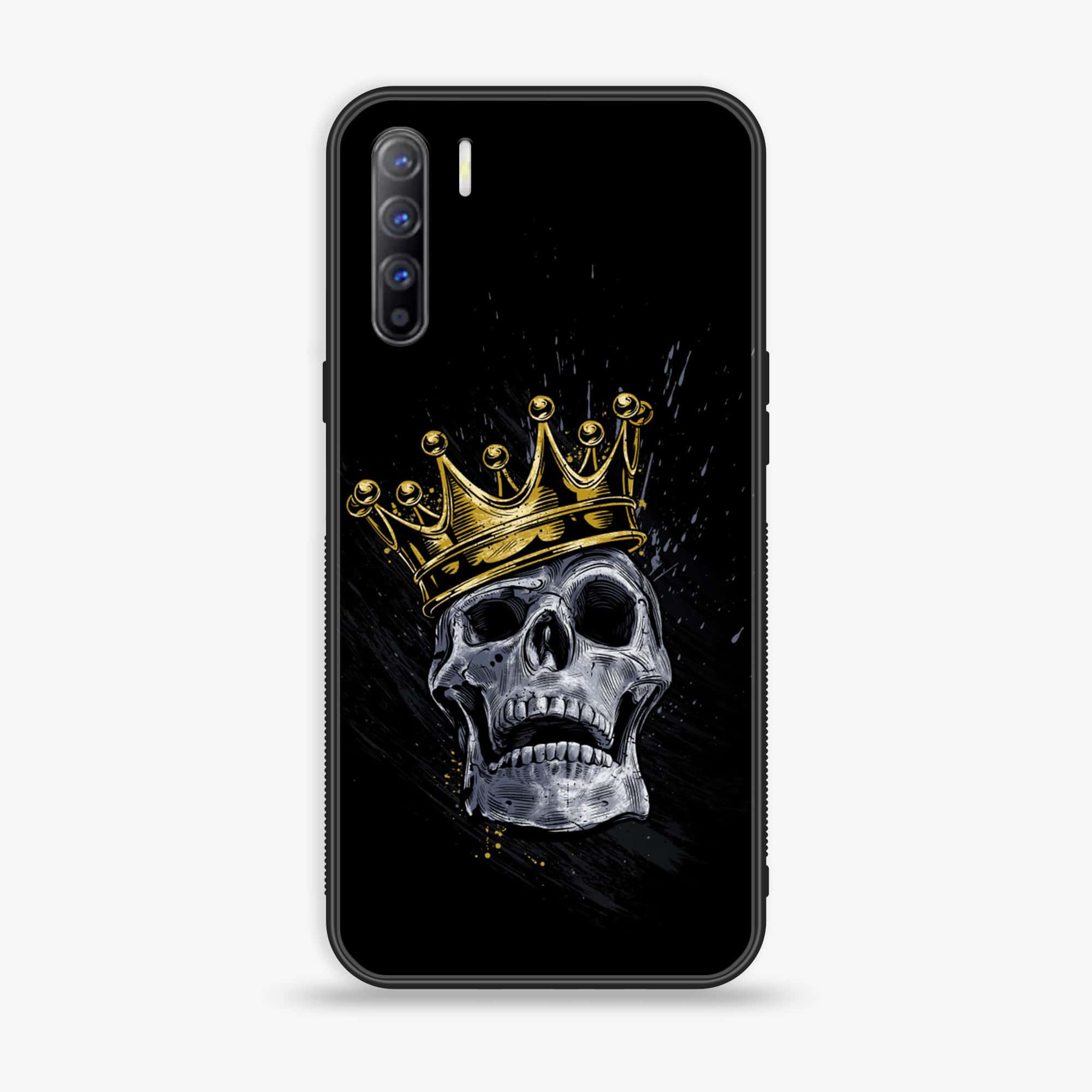 Oppo A91 - King Series V 2.0 - Premium Printed Glass soft Bumper shock Proof Case