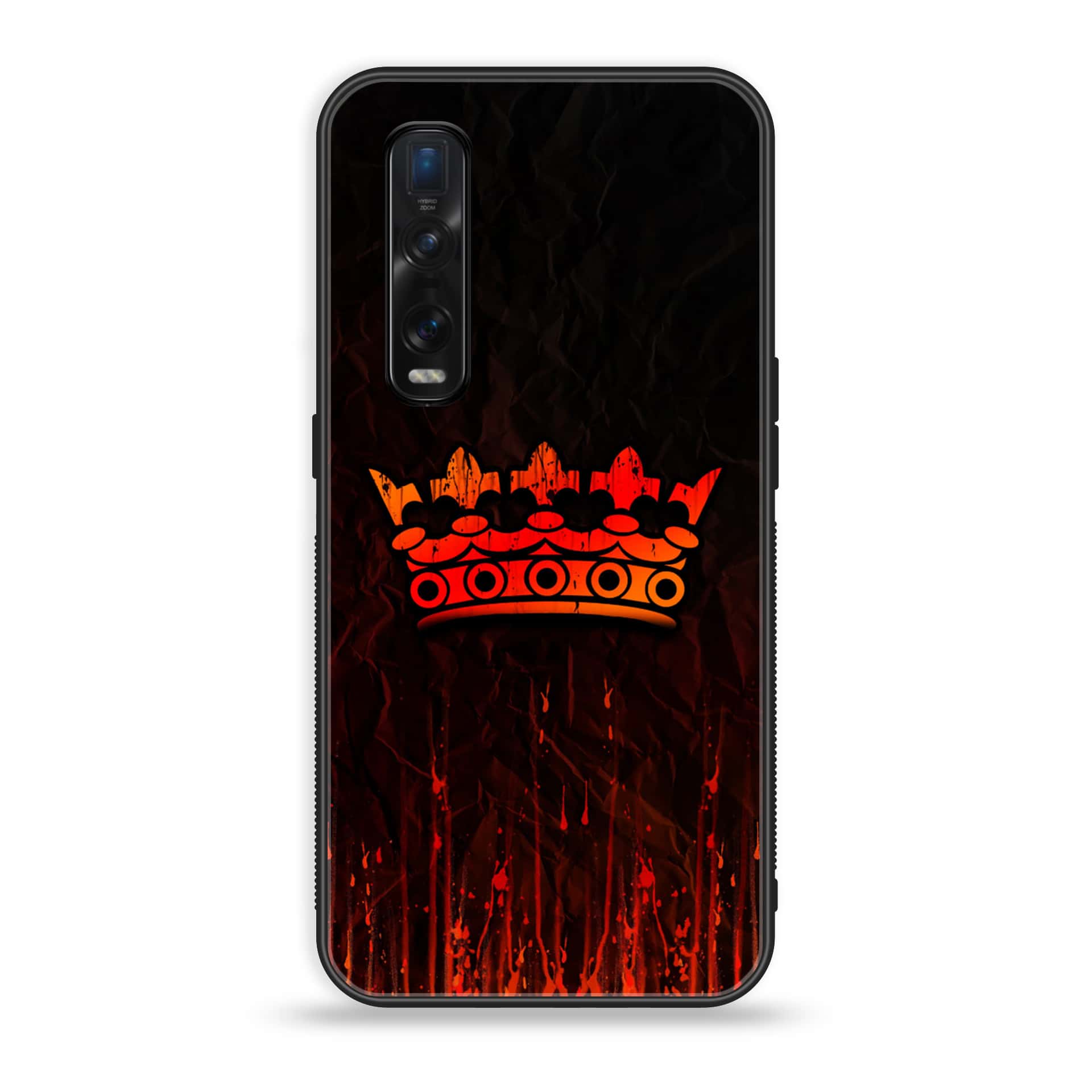 Oppo Find X2 -King Series V2.0 - Premium Printed Glass soft Bumper shock Proof Case