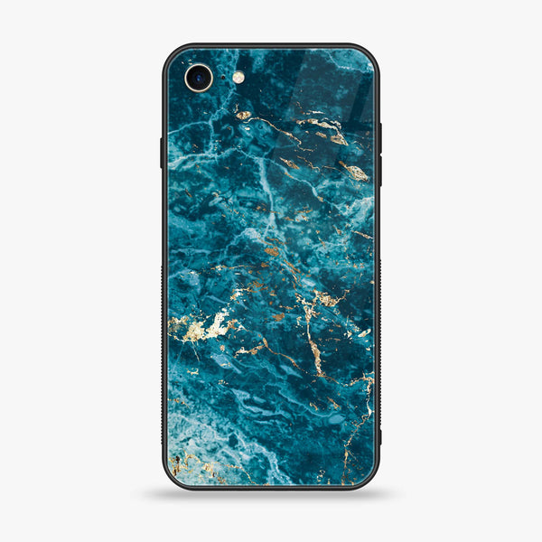 iPhone SE 2022 - Blue Marble Series V 2.0 - Premium Printed Glass soft Bumper shock Proof Case