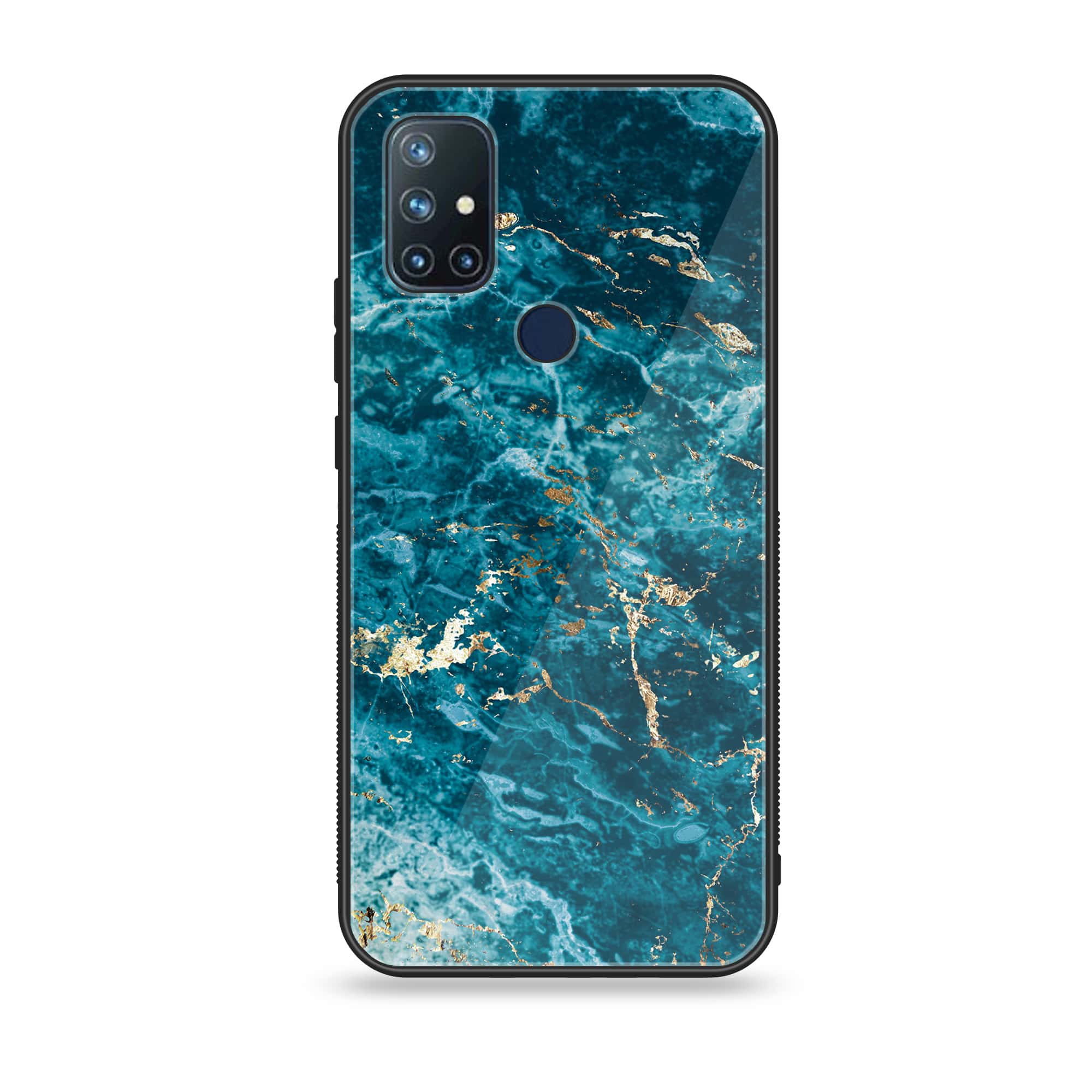 OnePlus Nord N10 -Blue Marble V 2.0 Series - Premium Printed Glass soft Bumper shock Proof Case