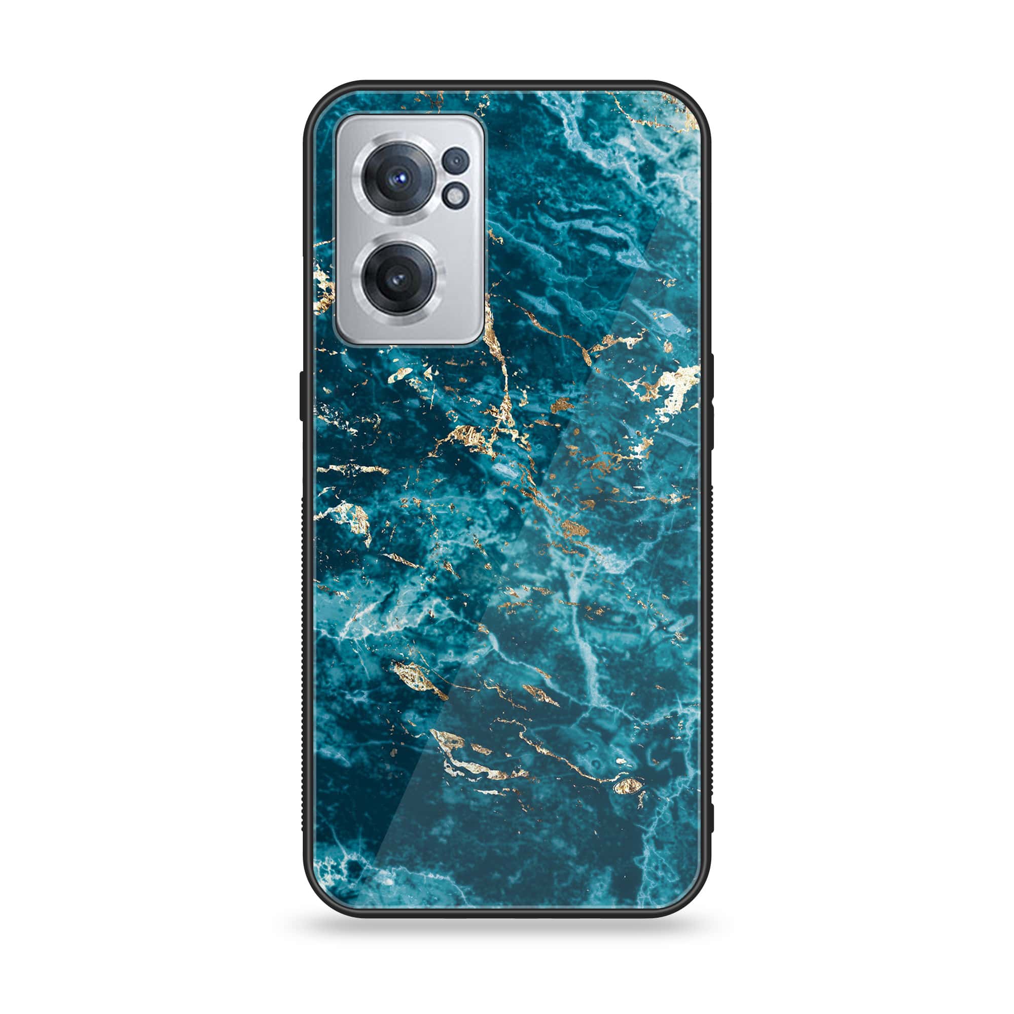 OnePlus Nord CE 2 5G - Blue Marble Series V 2.0 - Premium Printed Glass soft Bumper shock Proof Case