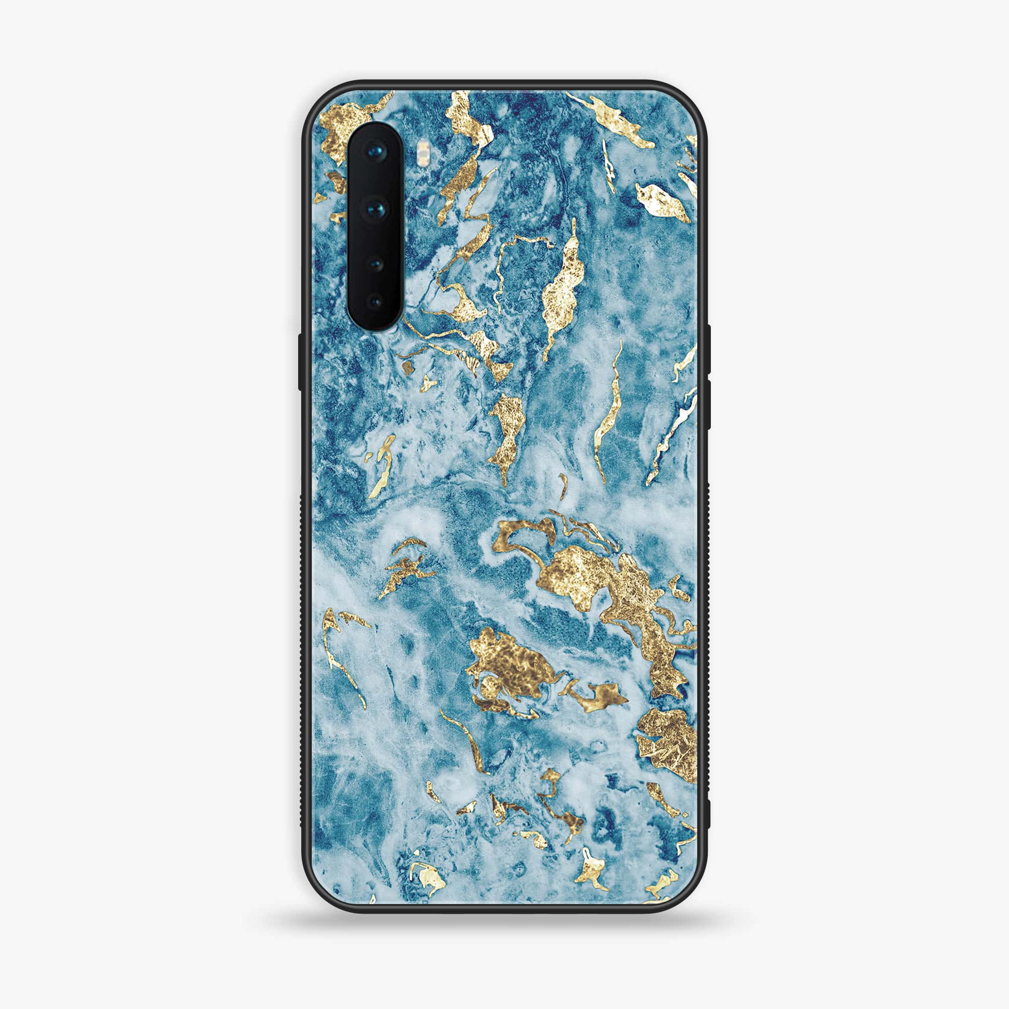 OnePlus Nord - Blue Marble Series V 2.0 - Premium Printed Glass soft Bumper shock Proof Case