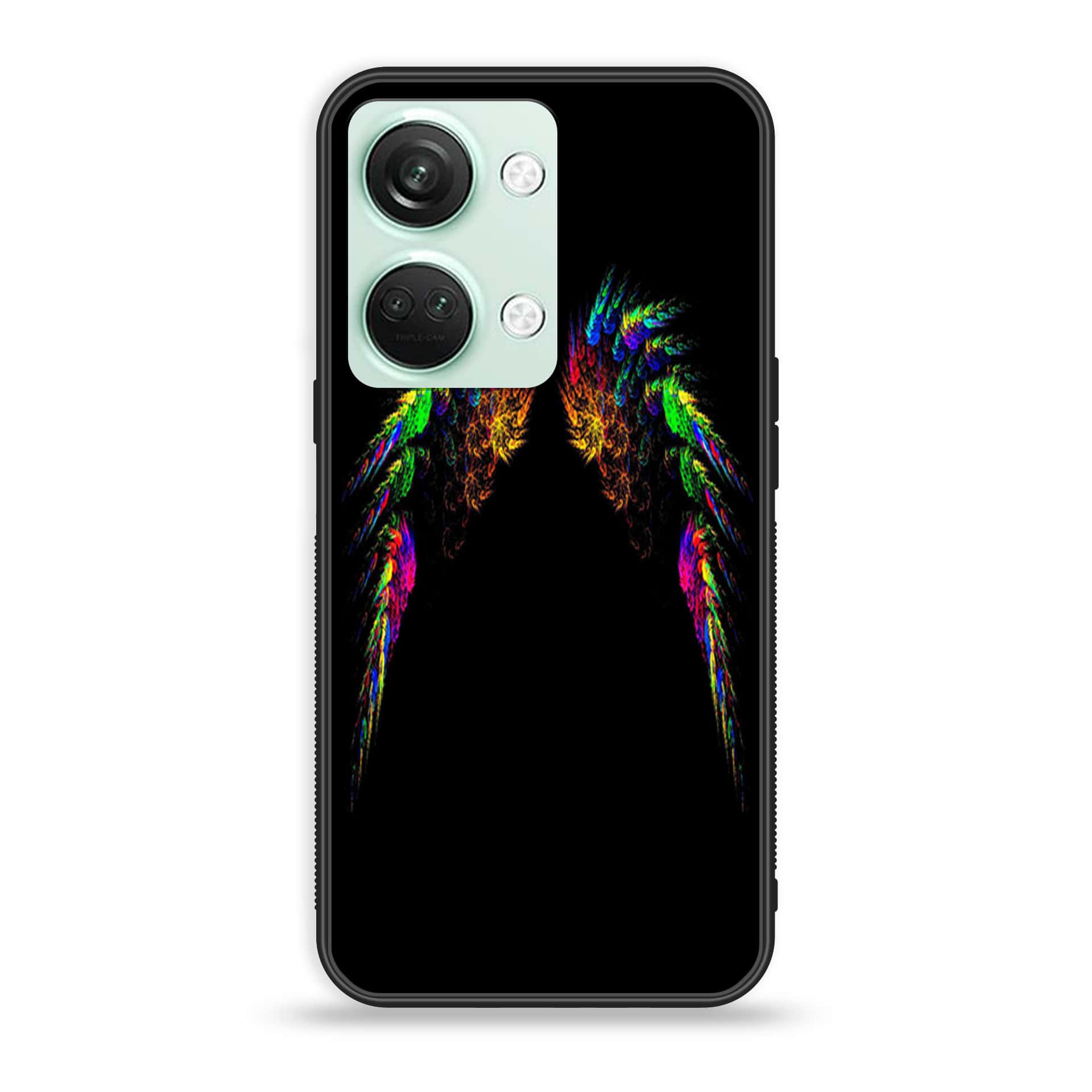 OnePlus Nord 3 5G - Angel Wings Series - Premium Printed Glass soft Bumper shock Proof Case