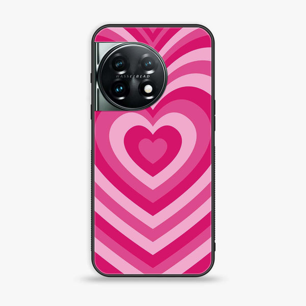 OnePlus 11 5G -Heart Beat Series- Premium Printed Glass soft Bumper shock Proof Case