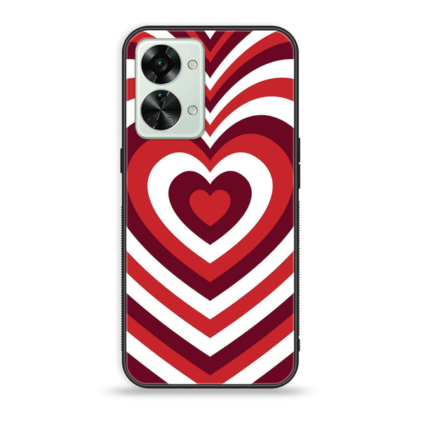 OnePlus Nord 2T 5G Heart Beat Series Premium Printed Glass soft Bumper shock Proof Case