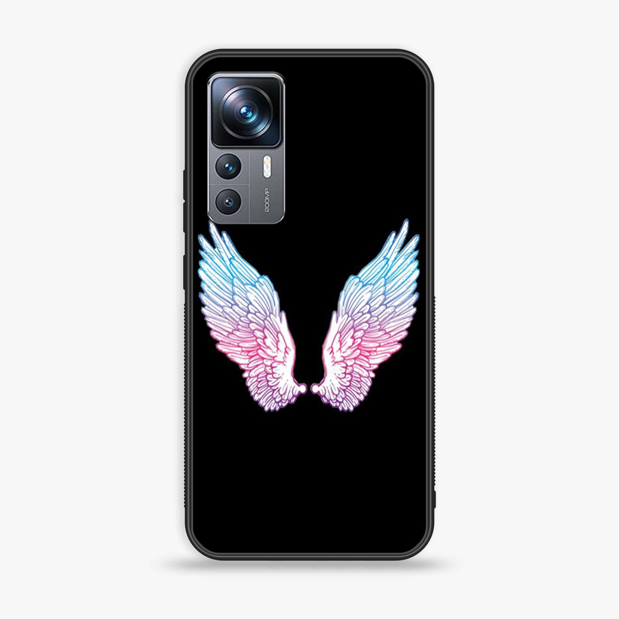 Xiaomi 12T - Angel Wings Series - Premium Printed Glass soft Bumper shock Proof Case