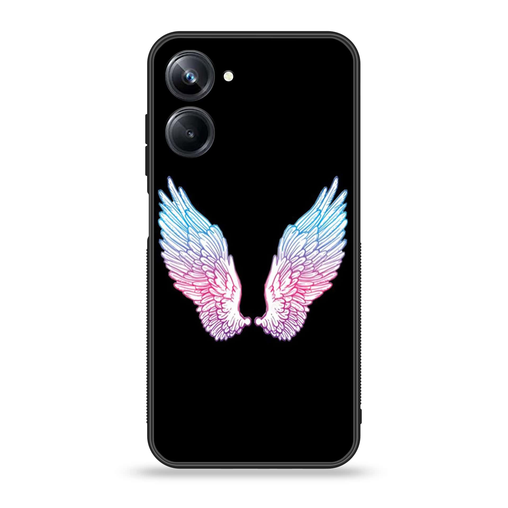 Realme 10 Pro  Angel Wings  Series Premium Printed Glass soft Bumper shock Proof Case