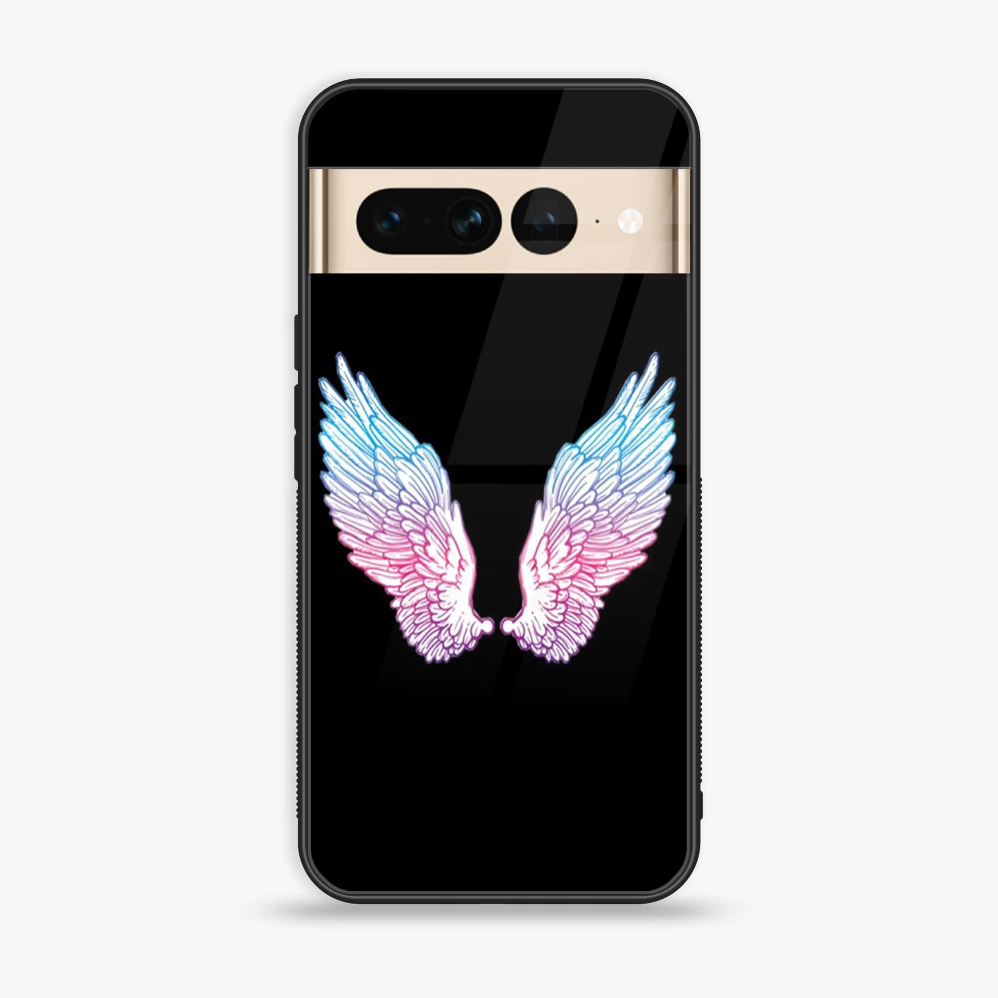 Google Pixel 7 Pro - Angel Wings Series - Premium Printed Glass soft Bumper shock Proof Case