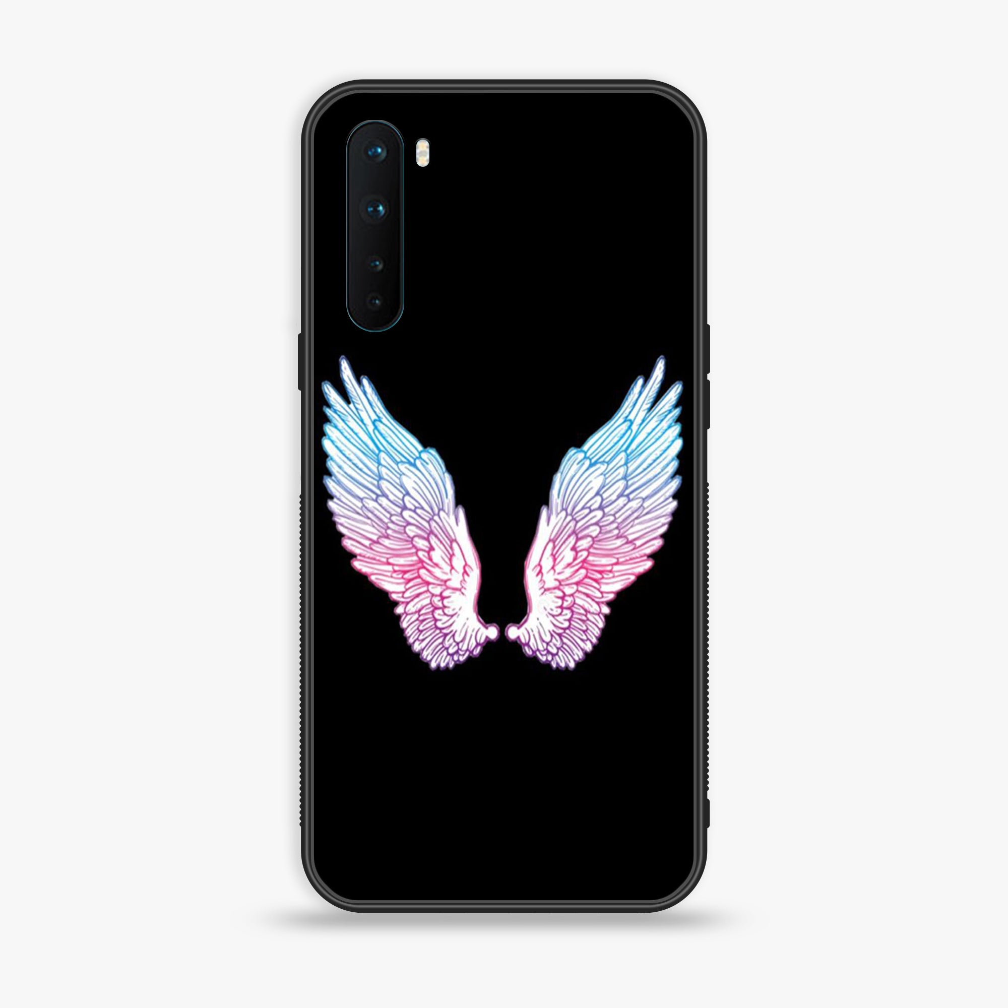 OnePlus Nord - Angel Wings Series - Premium Printed Glass soft Bumper shock Proof Case