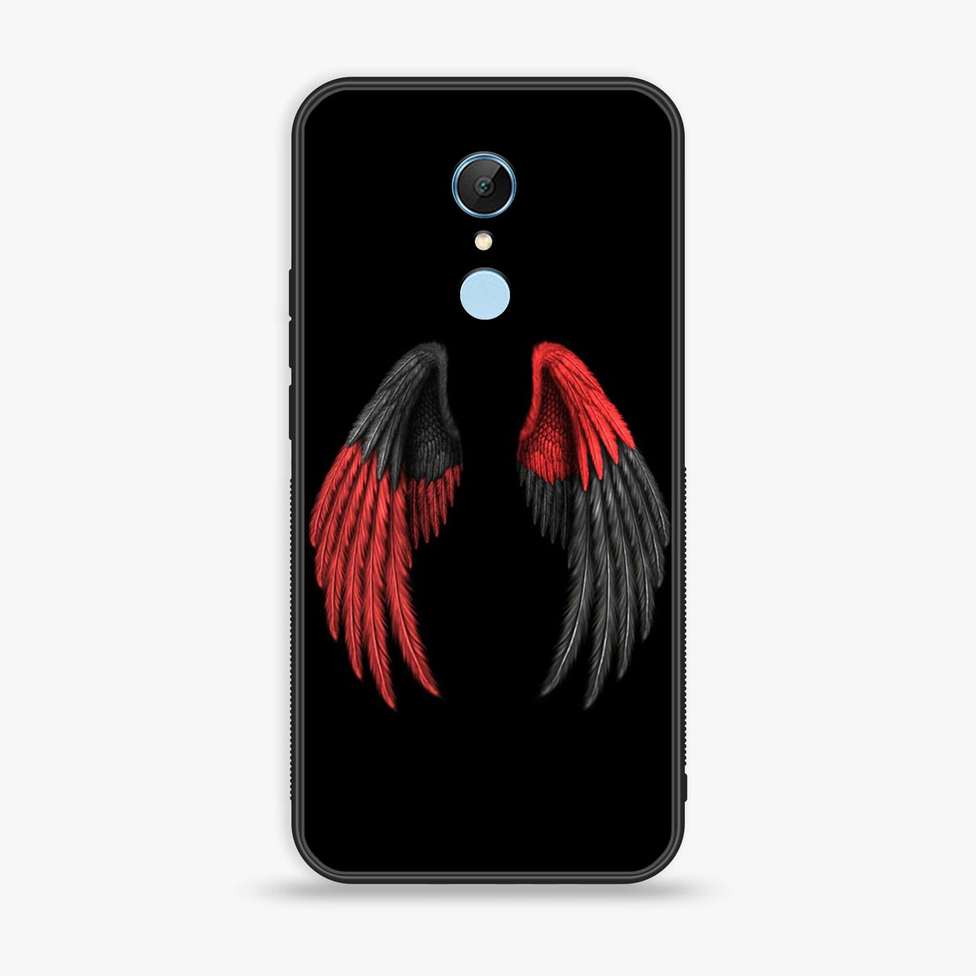 Xiaomi Redmi 5 - Angel Wings Series - Premium Printed Glass soft Bumper shock Proof Case