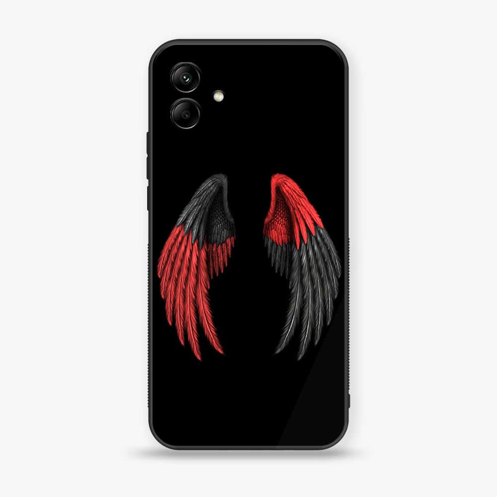 Samsung Galaxy A04 - Angel Wings Series - Premium Printed Glass soft Bumper shock Proof Case