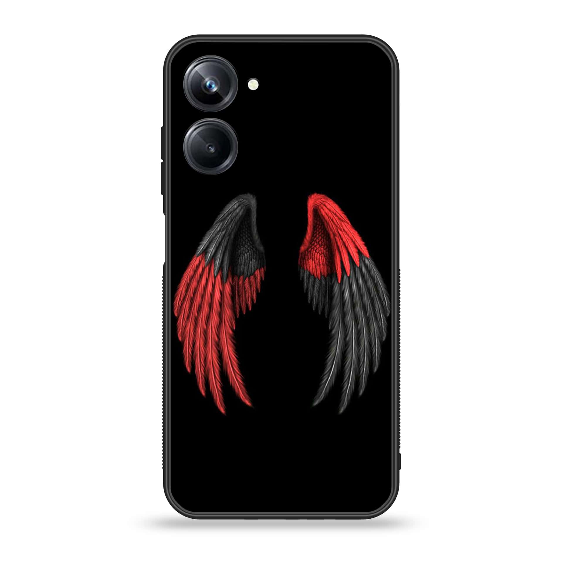Realme 10 Pro  Angel Wings  Series Premium Printed Glass soft Bumper shock Proof Case
