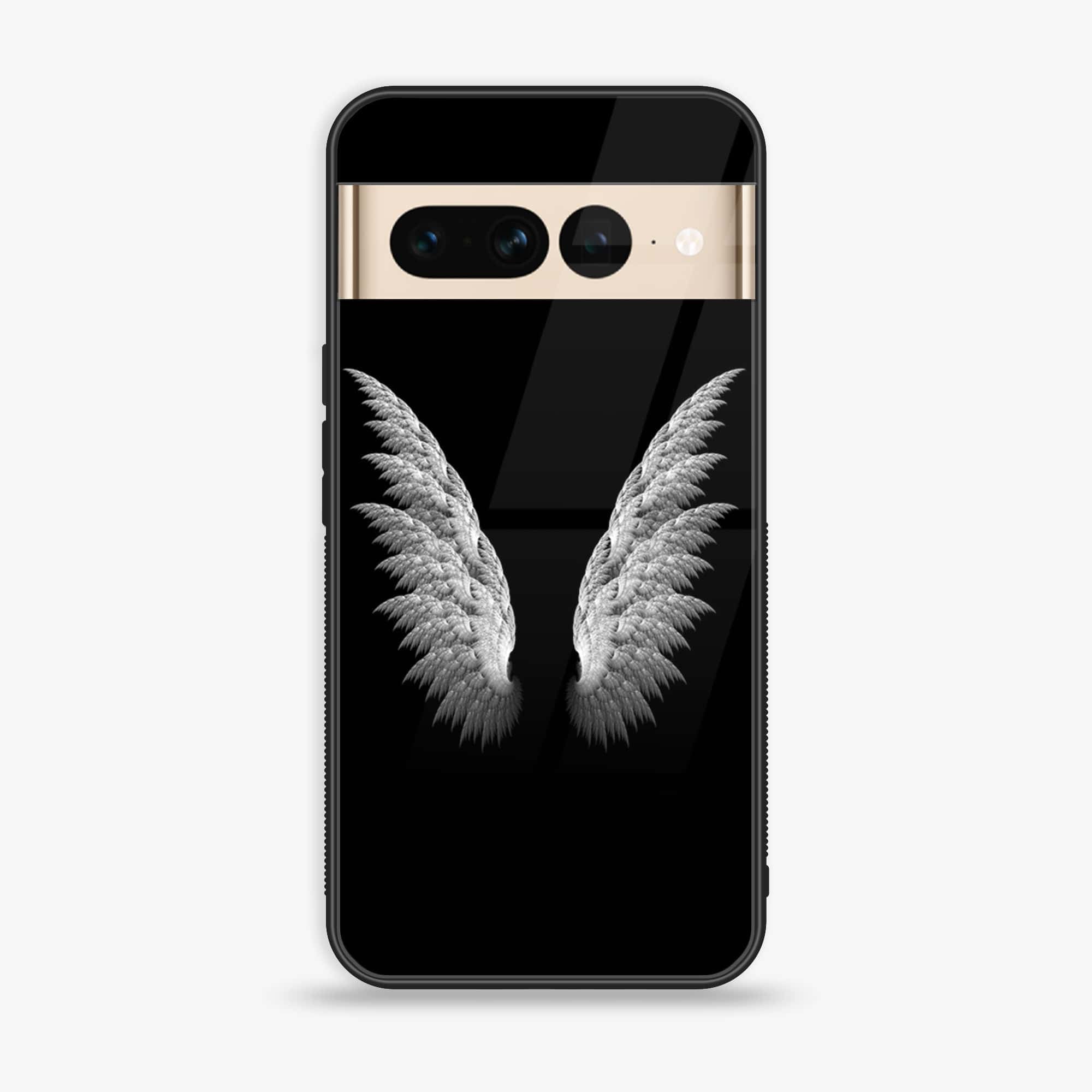 Google Pixel 7 Pro - Angel Wings Series - Premium Printed Glass soft Bumper shock Proof Case