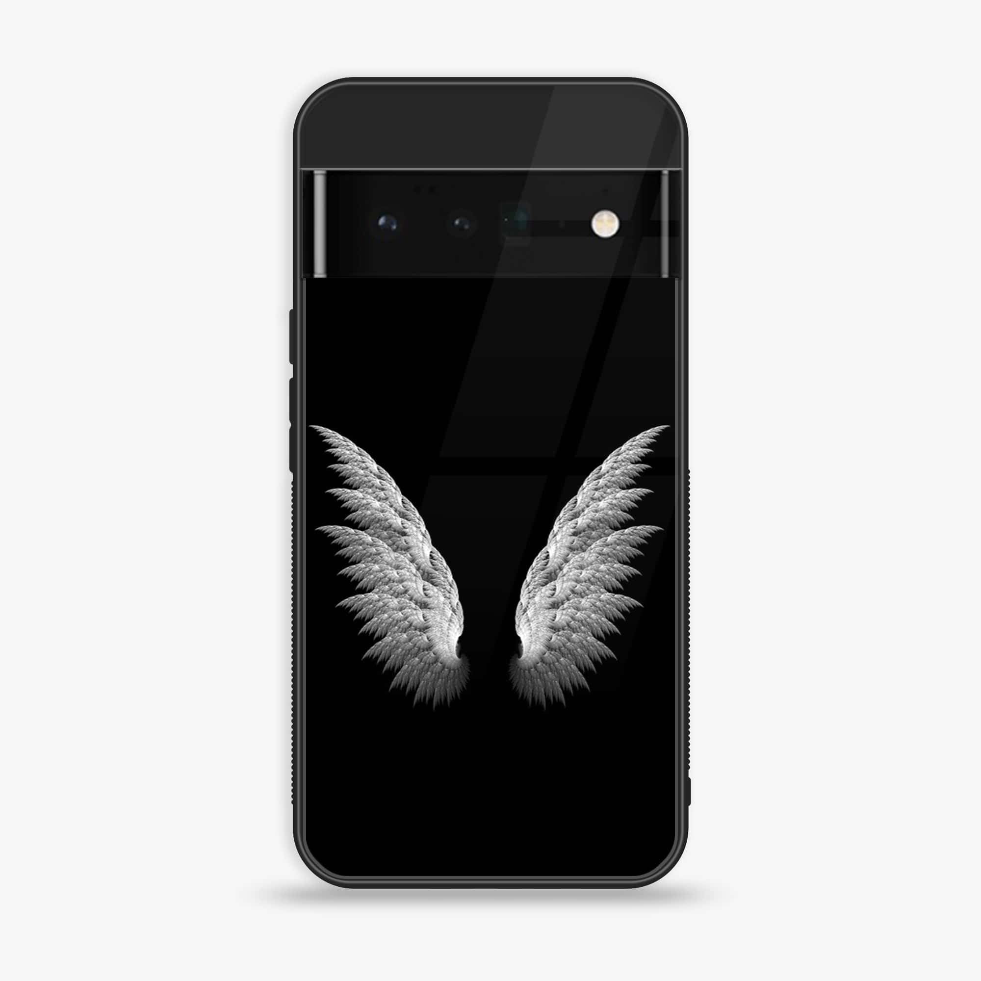 Google Pixel 6 - Angel Wings Series - Premium Printed Glass soft Bumper shock Proof Case