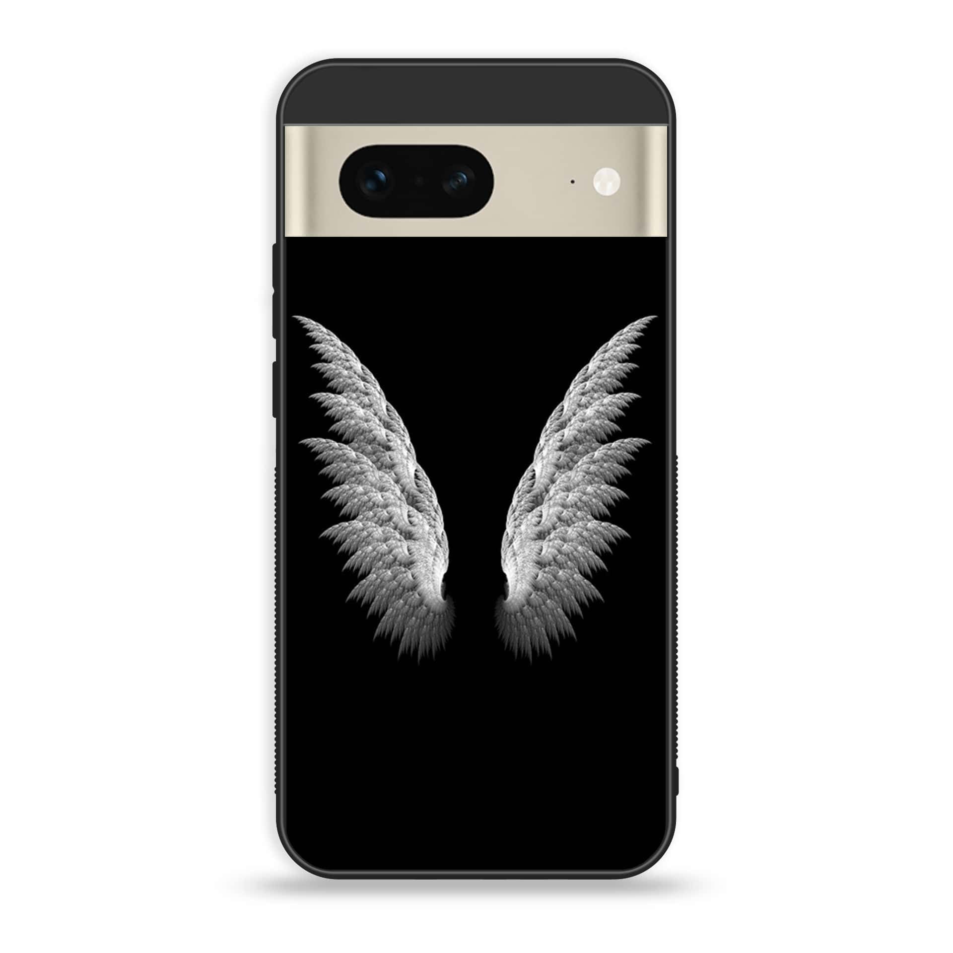 Google Pixel 7 - Angel Wings Series - Premium Printed Glass soft Bumper shock Proof Case