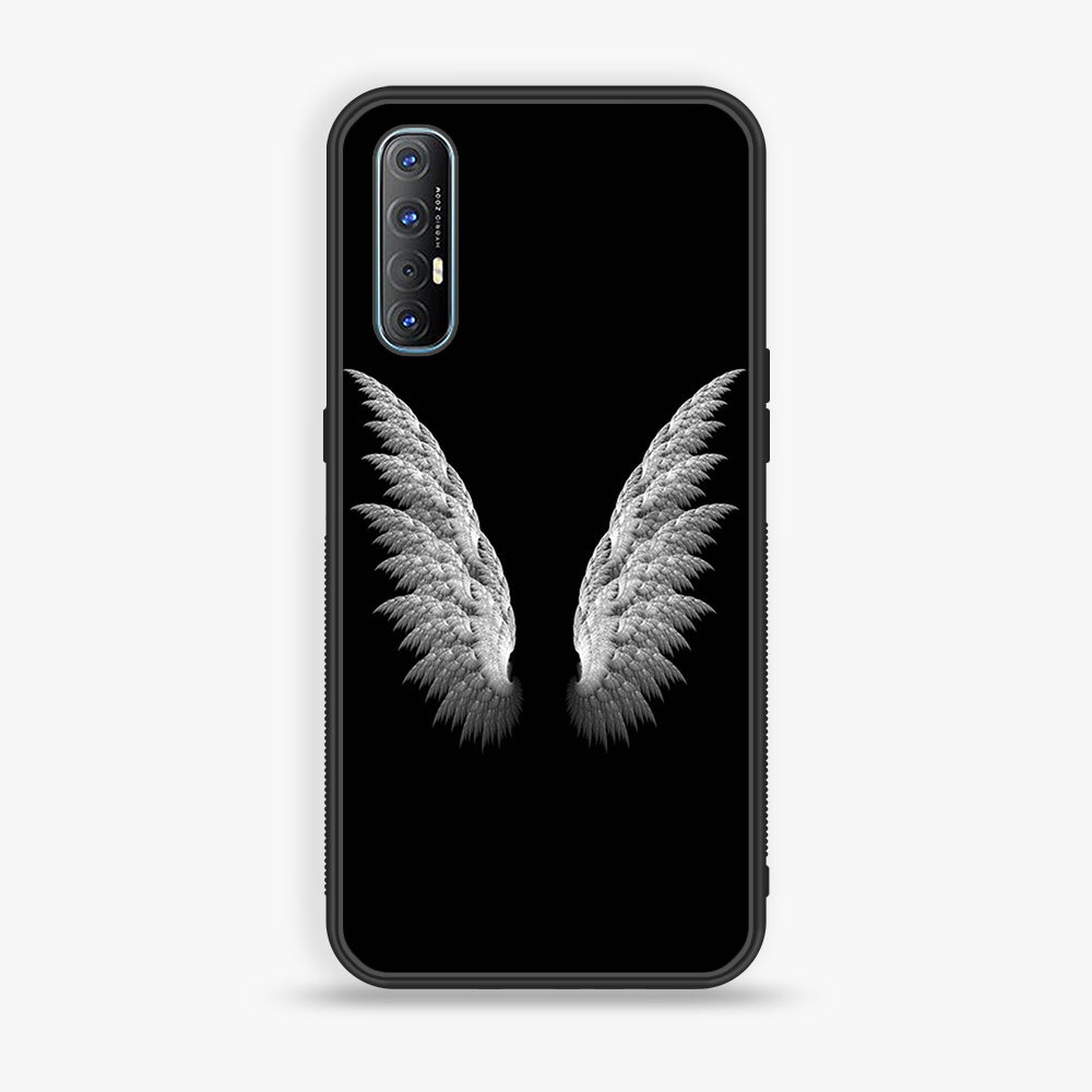 Oppo Find X2 Neo - Angel Wings Series - Premium Printed Glass soft Bumper shock Proof Case