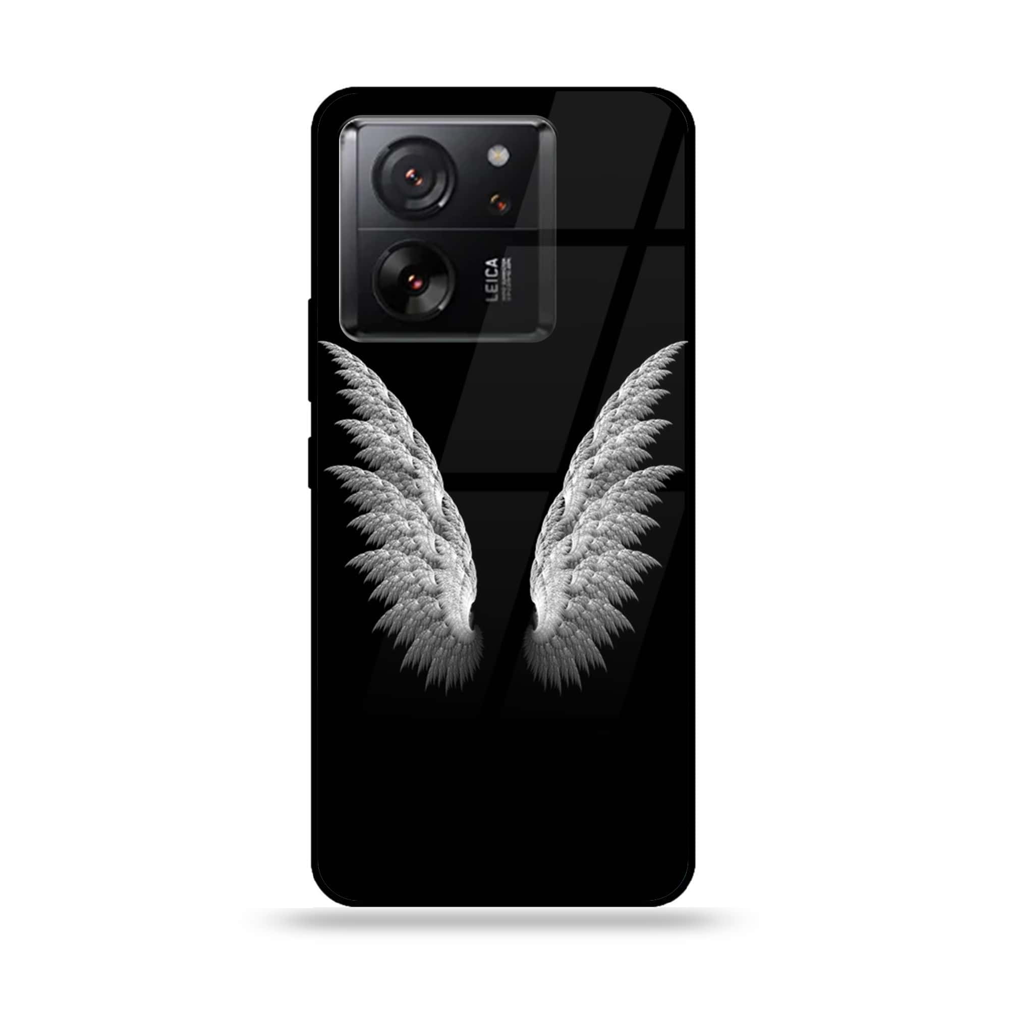 Xiaomi 13T Pro - Angel Wings Series - Premium Printed Glass soft Bumper shock Proof Case