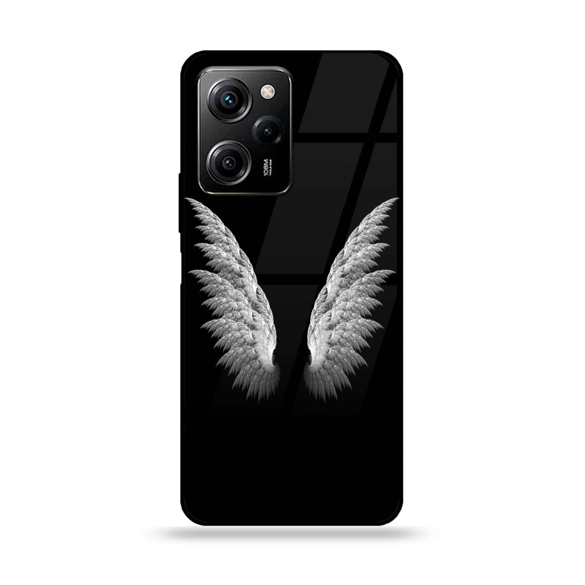 Xiaomi Poco X5 Pro - Angel Wings Series - Premium Printed Glass soft Bumper shock Proof Case