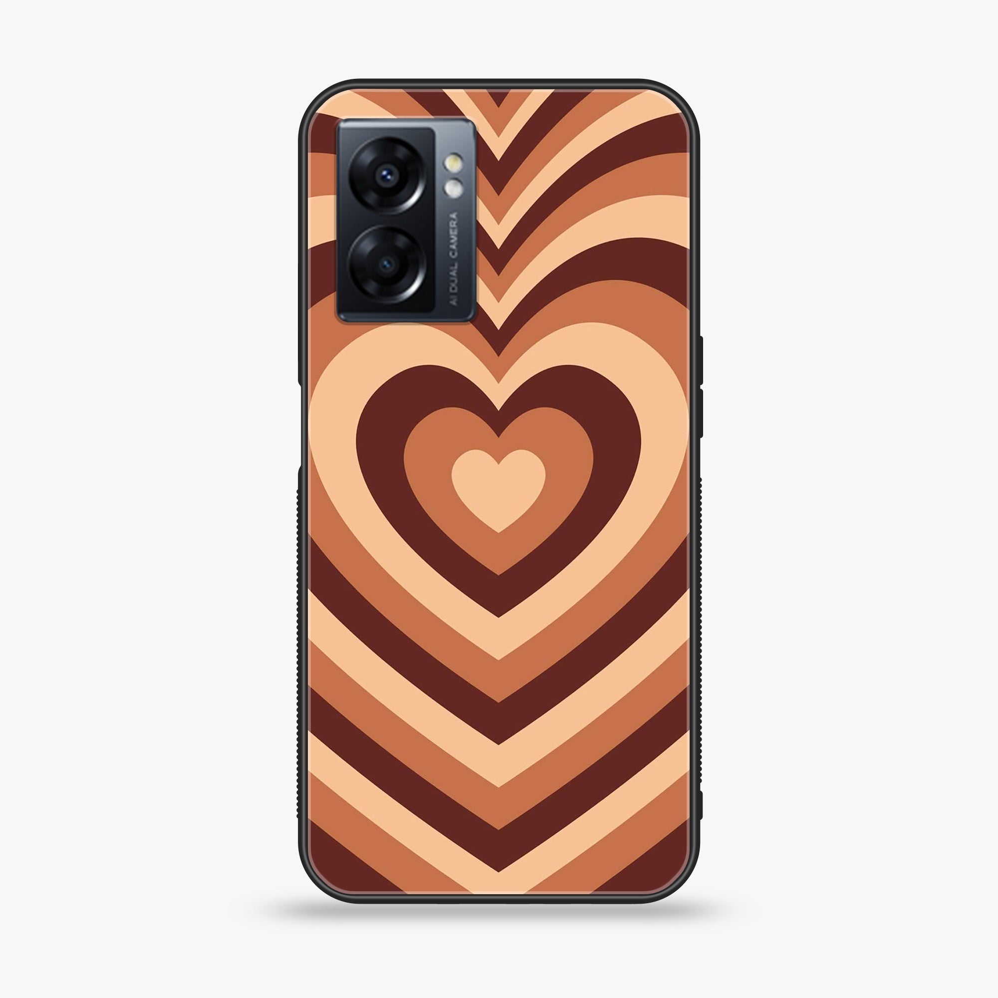 Oppo A77s - Heart Beat Series - Premium Printed Glass soft Bumper shock Proof Case