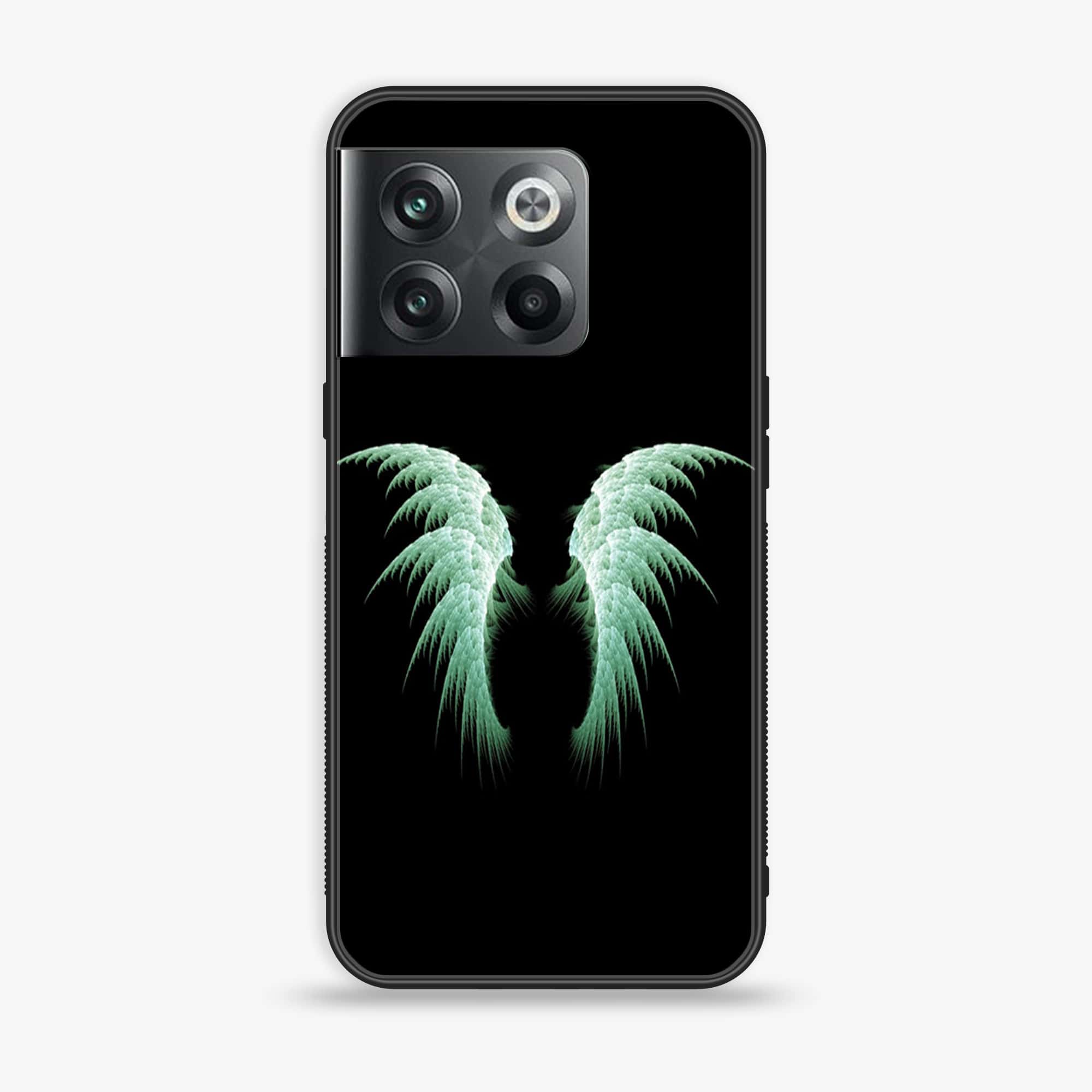 Oneplus 10T  Angel Wings Series Premium Printed Glass soft Bumper shock Proof Case