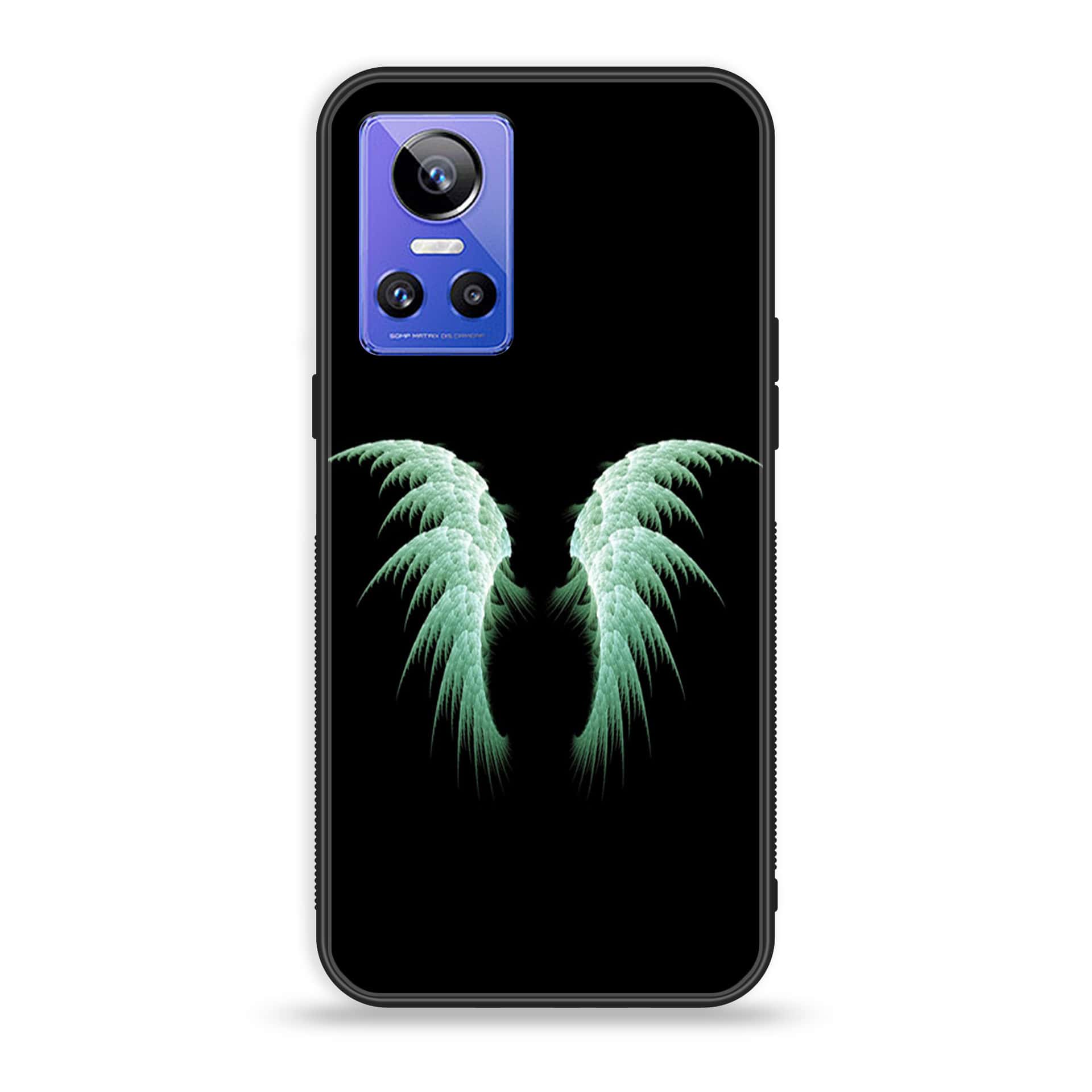 Realme GT Neo 3 - Angel Wings Series - Premium Printed Glass soft Bumper shock Proof Case