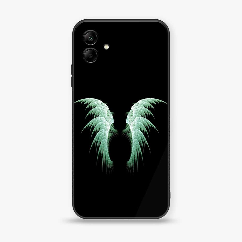 Samsung Galaxy A04 - Angel Wings Series - Premium Printed Glass soft Bumper shock Proof Case