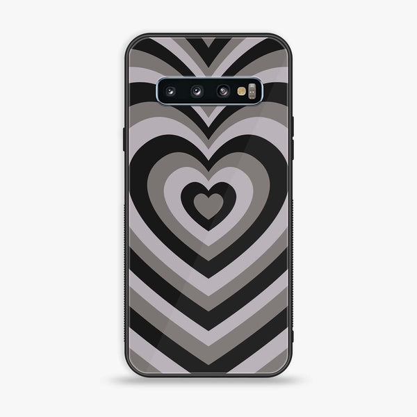 Samsung Galaxy S10 - Heartbeat Series - Premium Printed Glass soft Bumper shock Proof Case