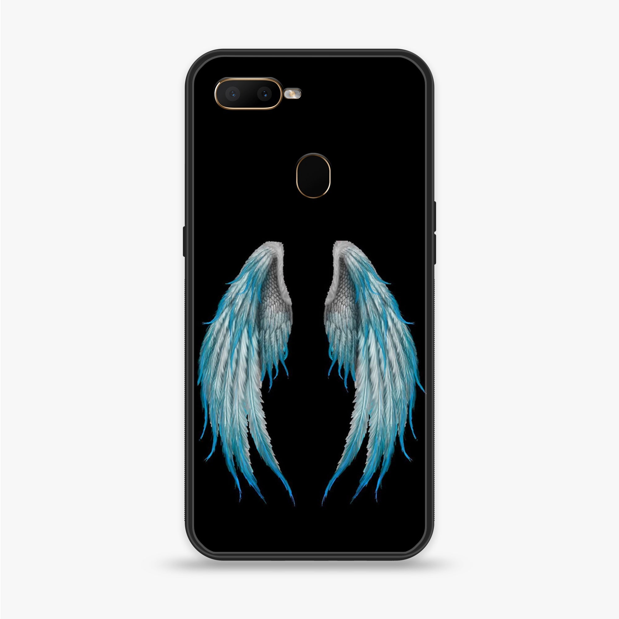 OPPO F9 Pro - Angel Wings Series - Premium Printed Glass soft Bumper shock Proof Case