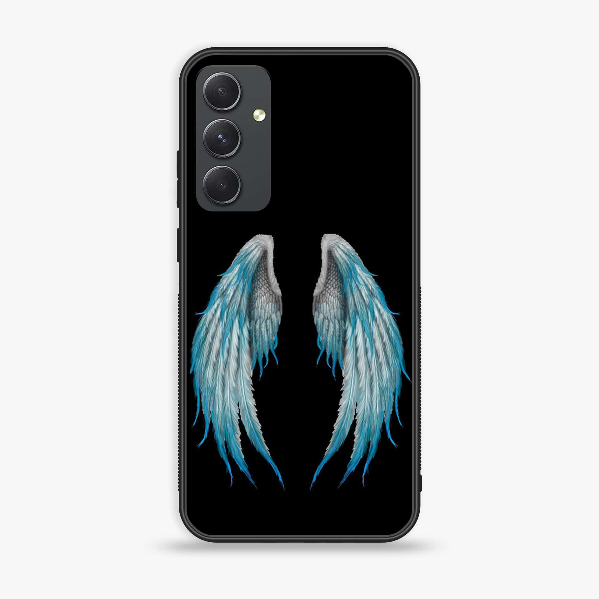 Samsung Galaxy A54 - Angel Wings Series - Premium Printed Glass soft Bumper shock Proof Case