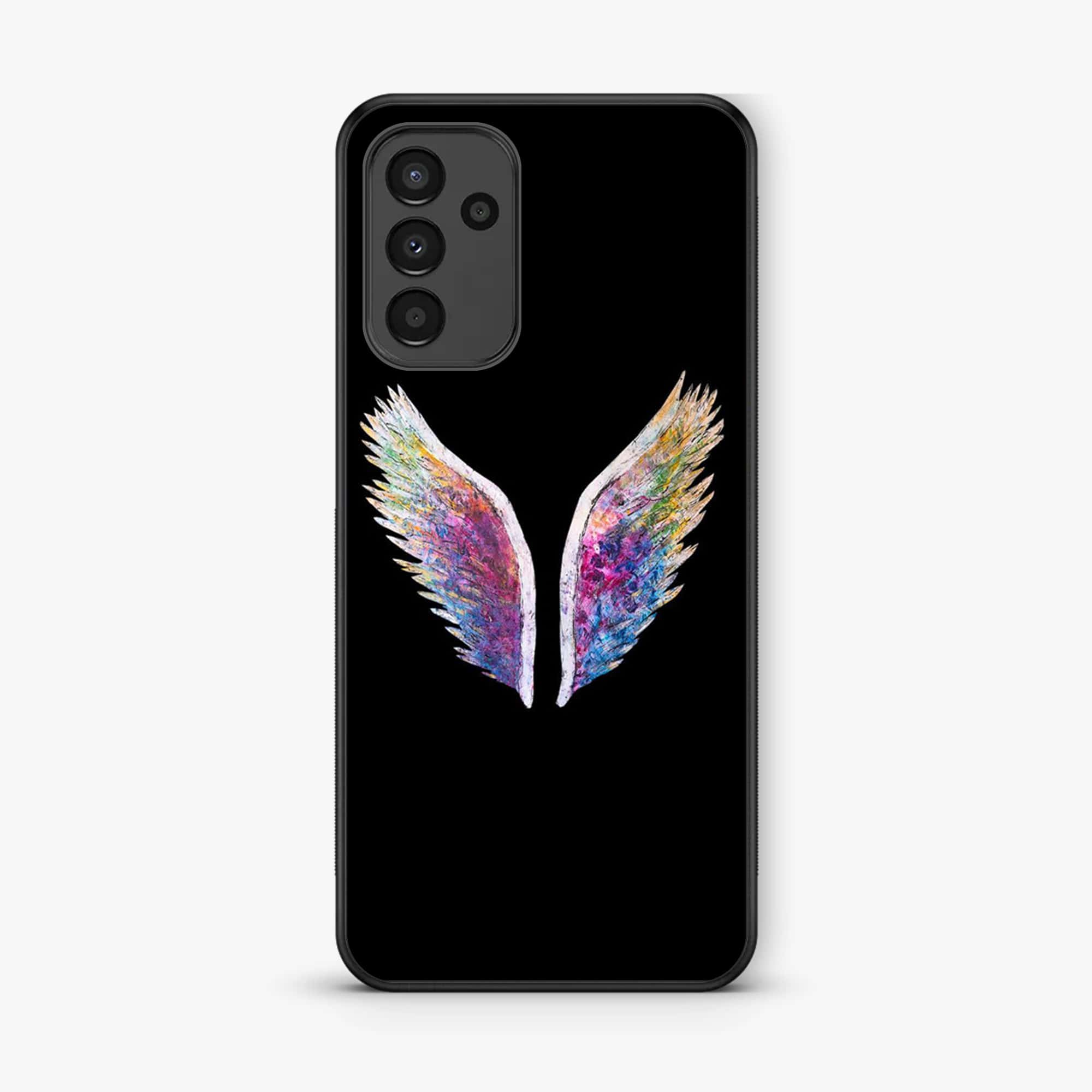 Samsung Galaxy A05s - Angel Wings Series - Premium Printed Glass soft Bumper shock Proof Case