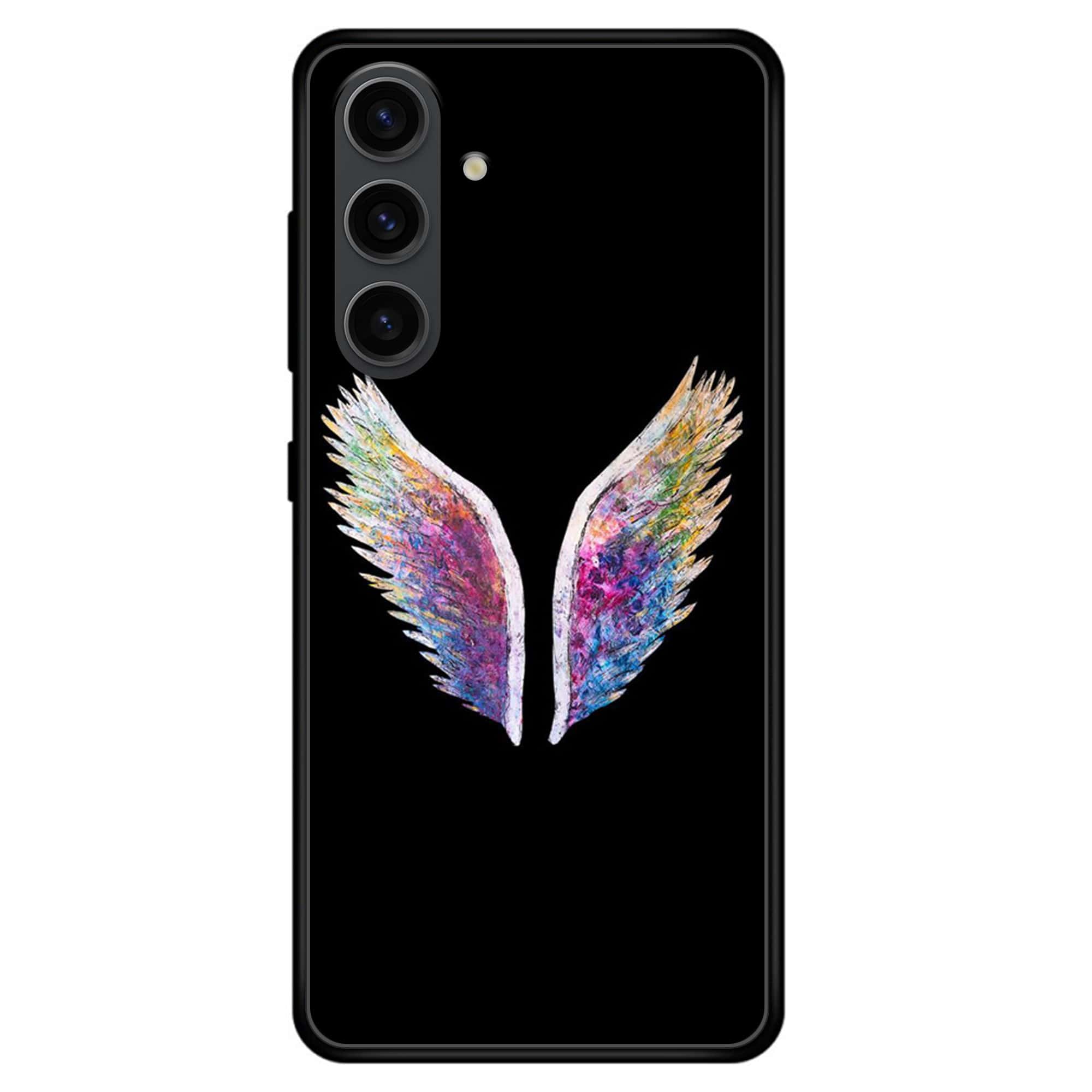 Samsung Galaxy A15 - Angel Wings Series - Premium Printed Glass soft Bumper shock Proof Case