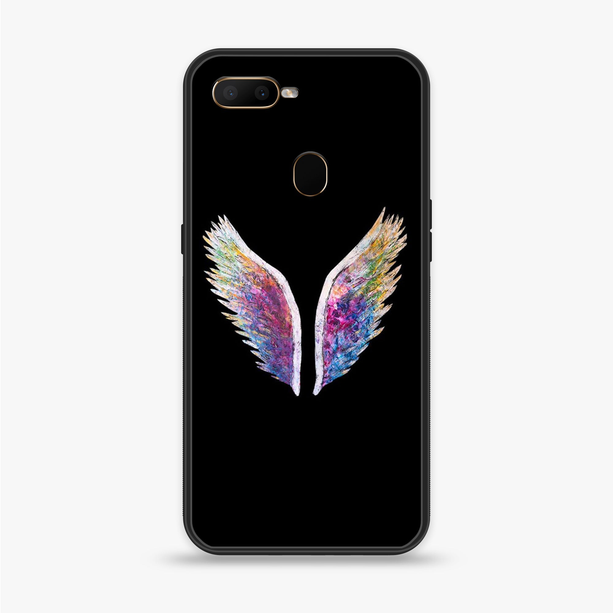 OPPO F9 Pro - Angel Wings Series - Premium Printed Glass soft Bumper shock Proof Case